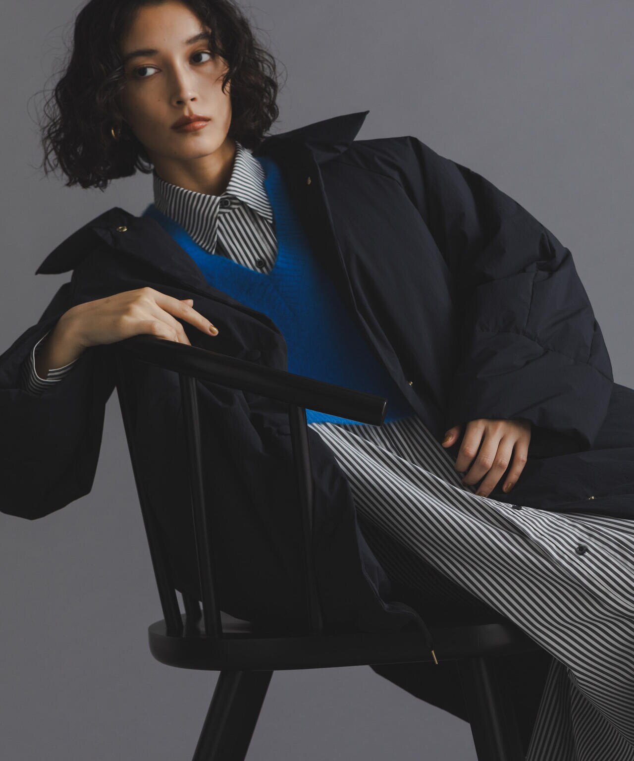 「西川ダウン(R)」ミドル丈バックタックコート 6694214304