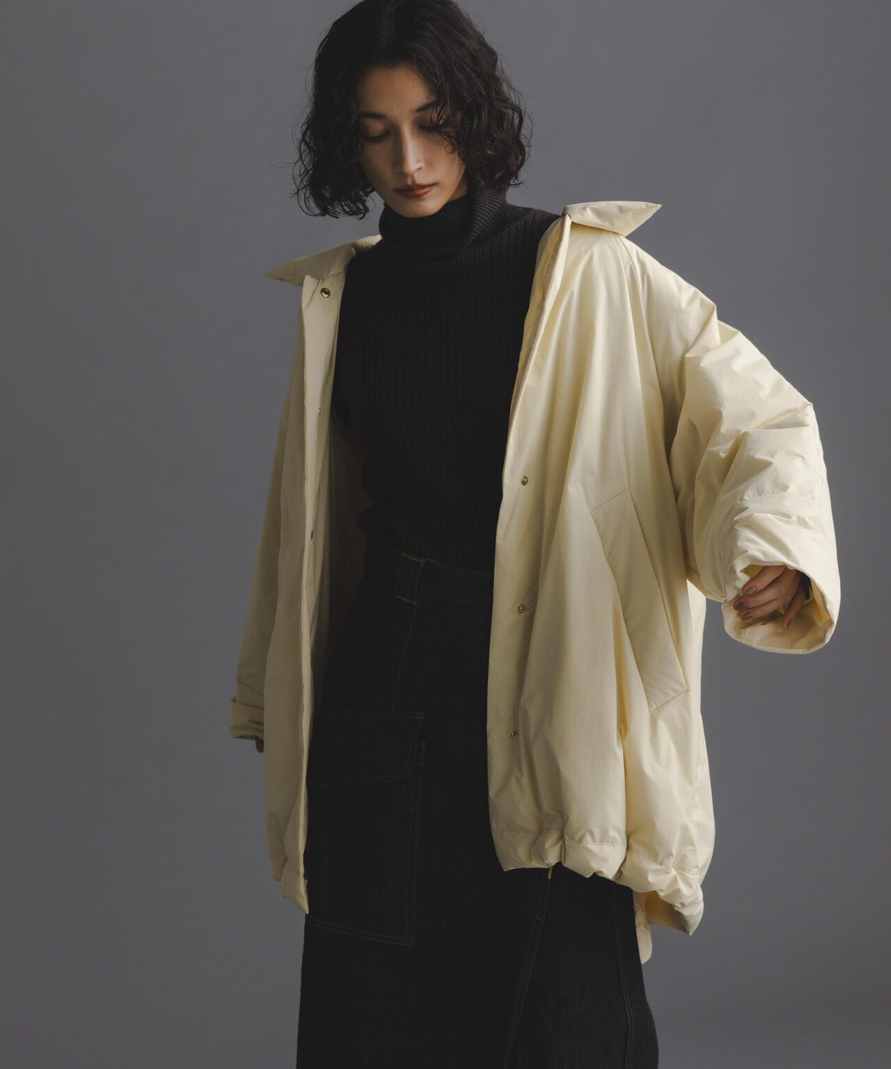 「西川ダウン(R)」ミドル丈バックタックコート 6694214304