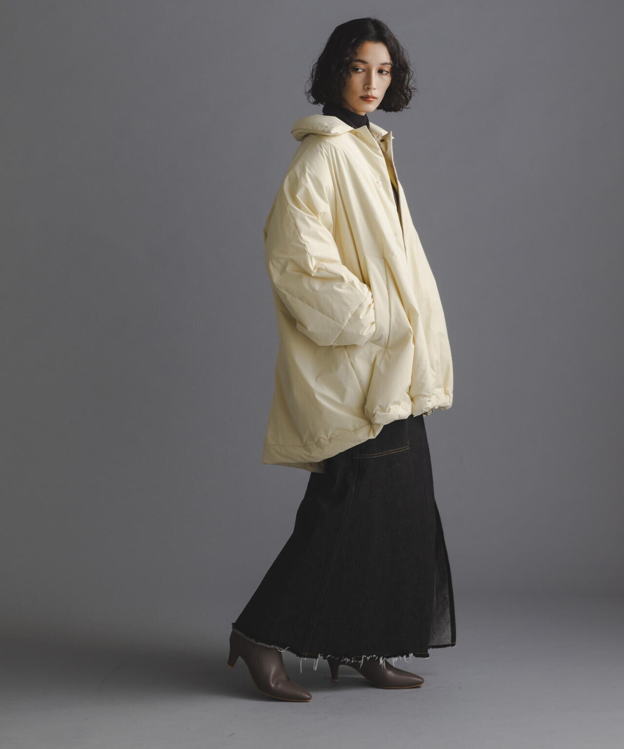 「西川ダウン(R)」ミドル丈バックタックコート 6694214304