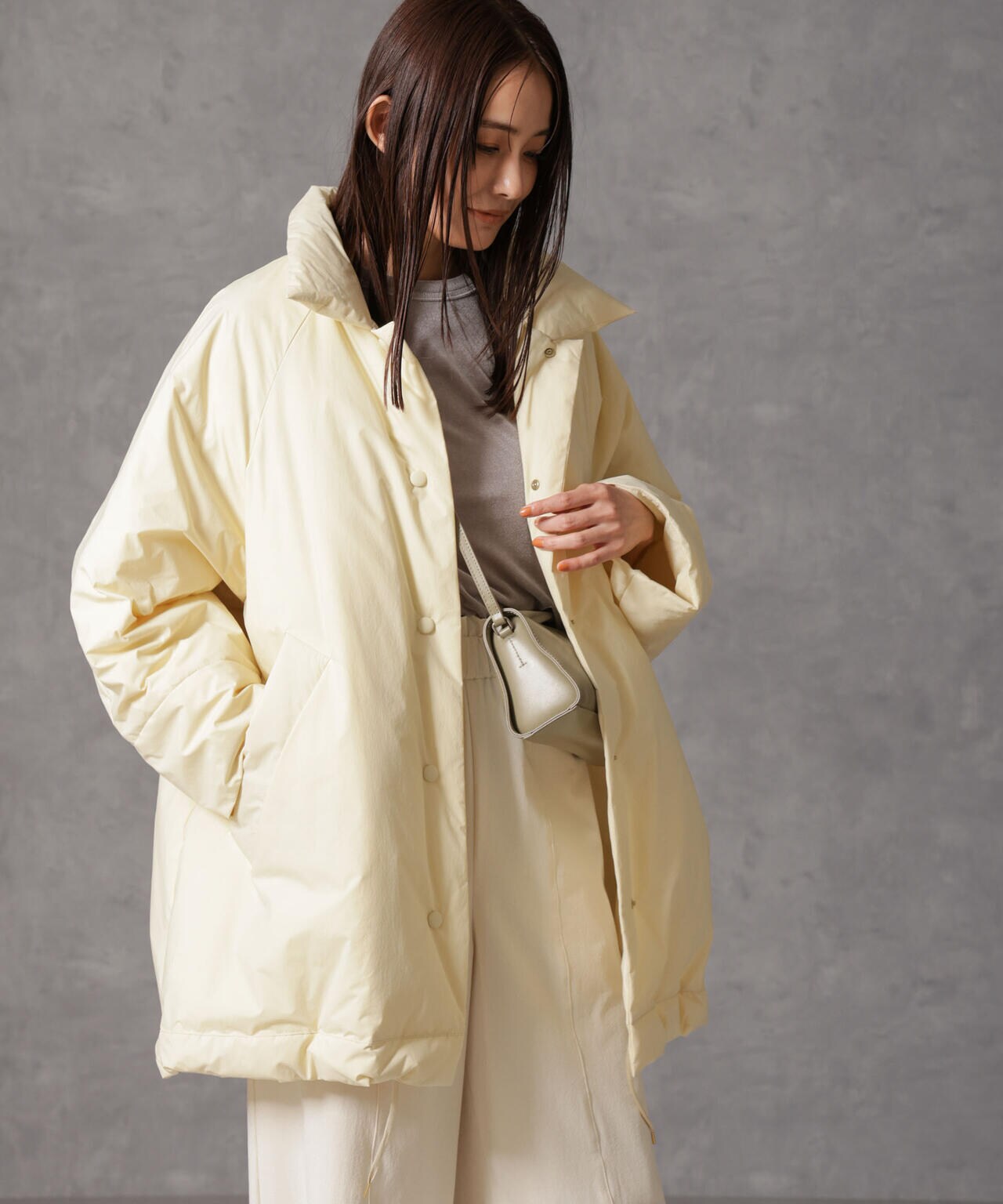 「西川ダウン(R)」ミドル丈バックタックコート 6694214304