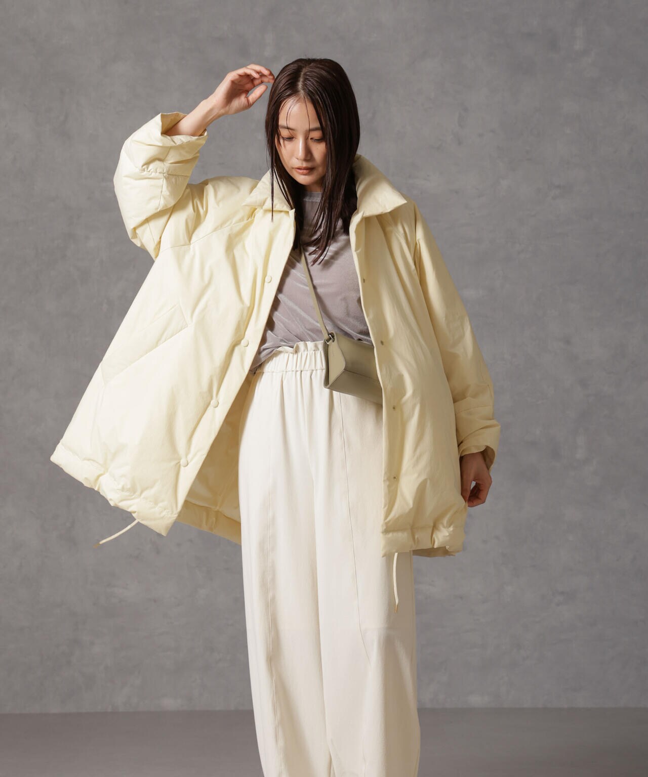 「西川ダウン(R)」ミドル丈バックタックコート 6694214304