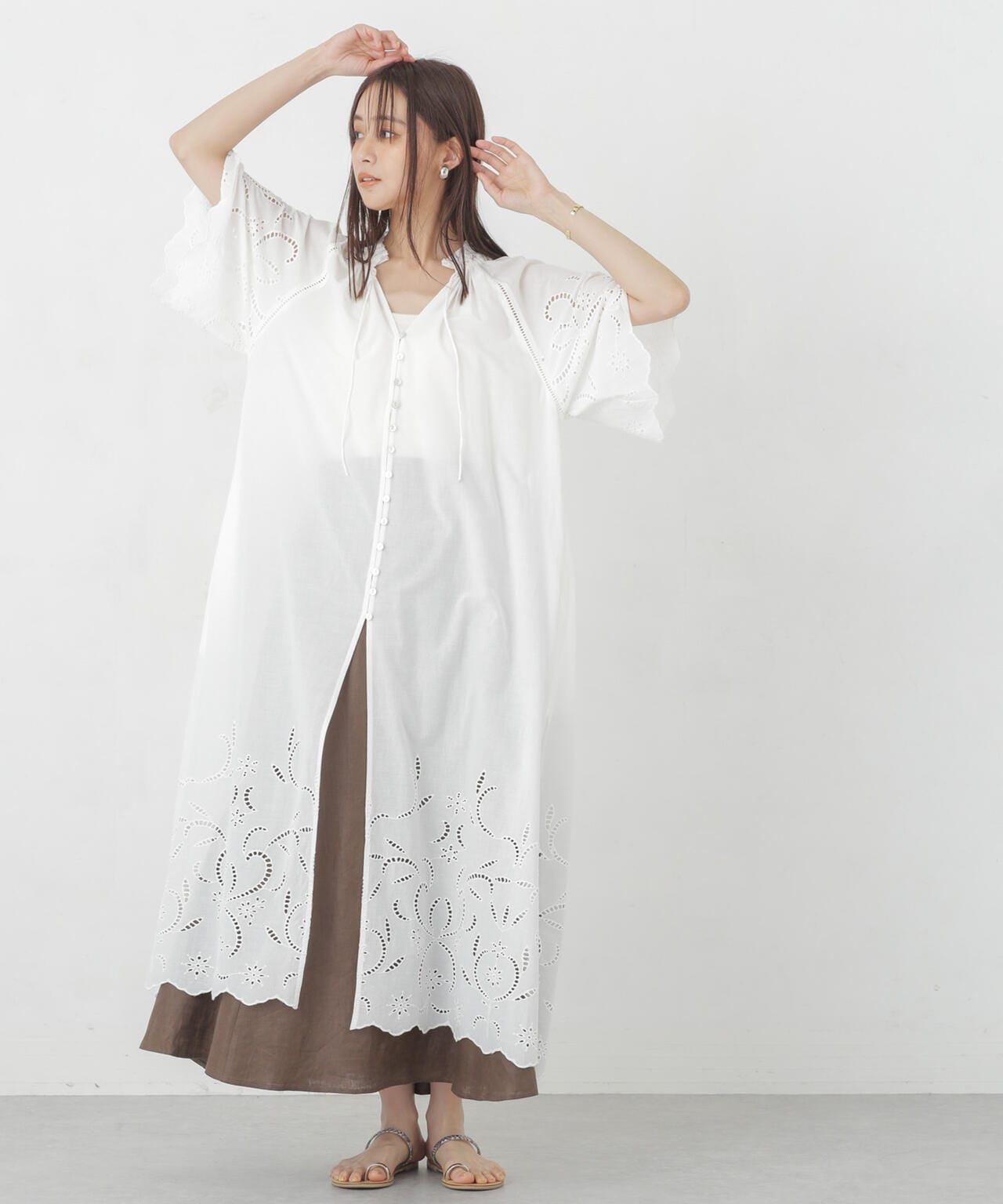 インド シフリー 刺繍ワンピース