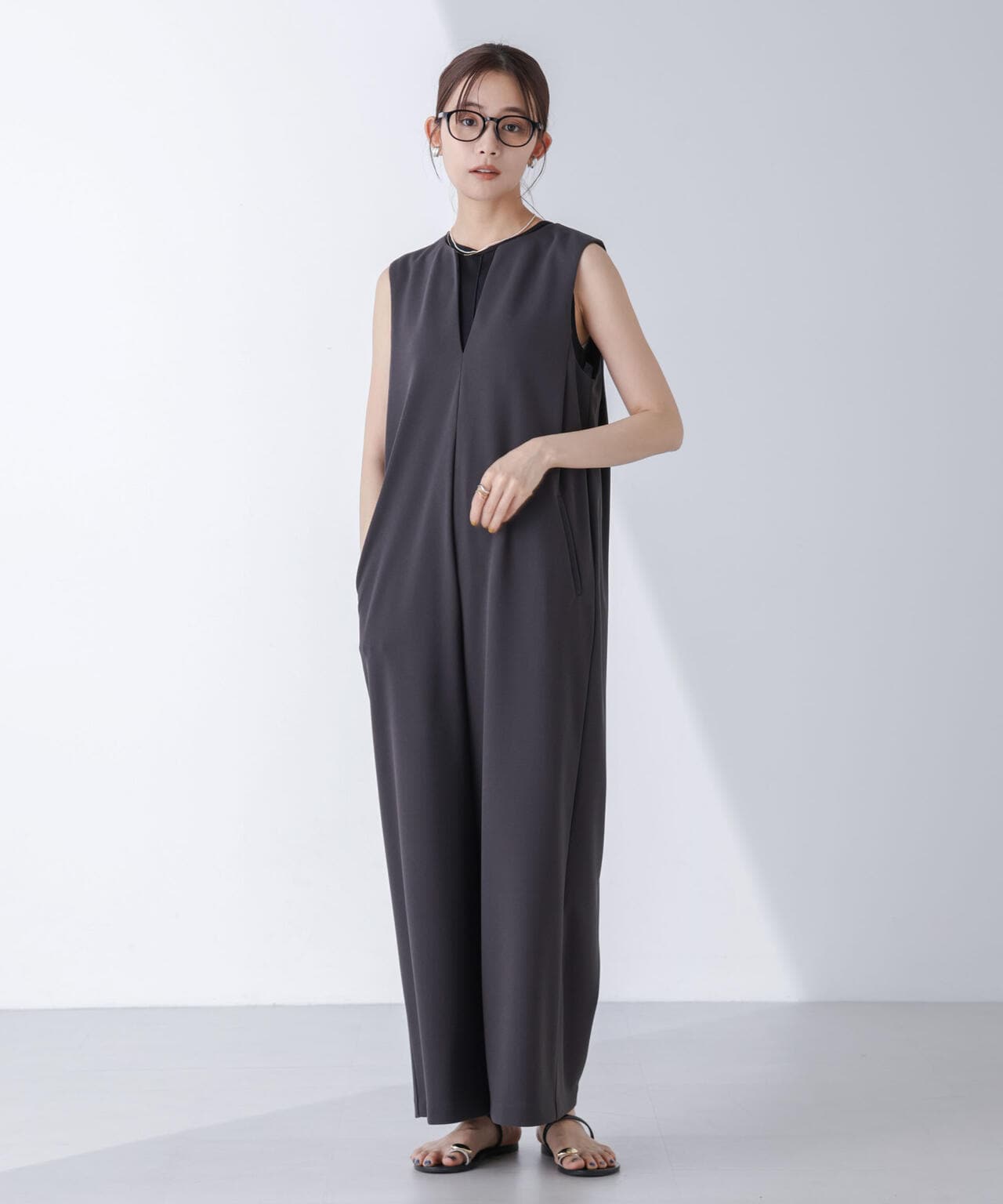 AtPARK＆DAILYWEAR/カットジョーゼットサロペ 6694219309