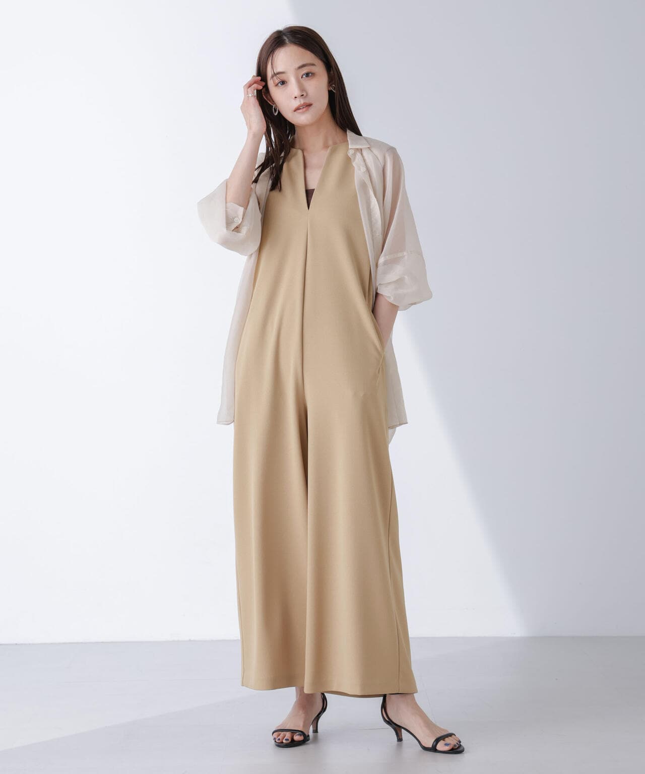 AtPARK＆DAILYWEAR/カットジョーゼットサロペ 6694219309