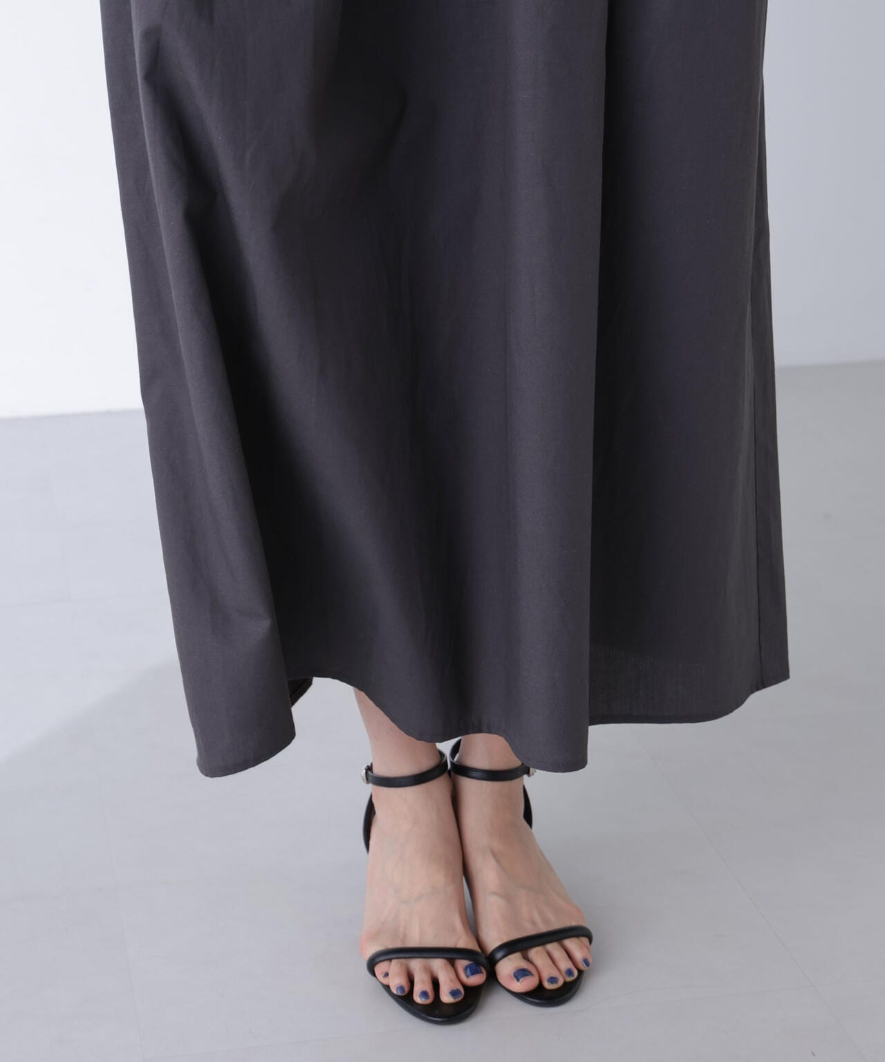 リネンブレンドコクーン切り替えワンピース 6694219311