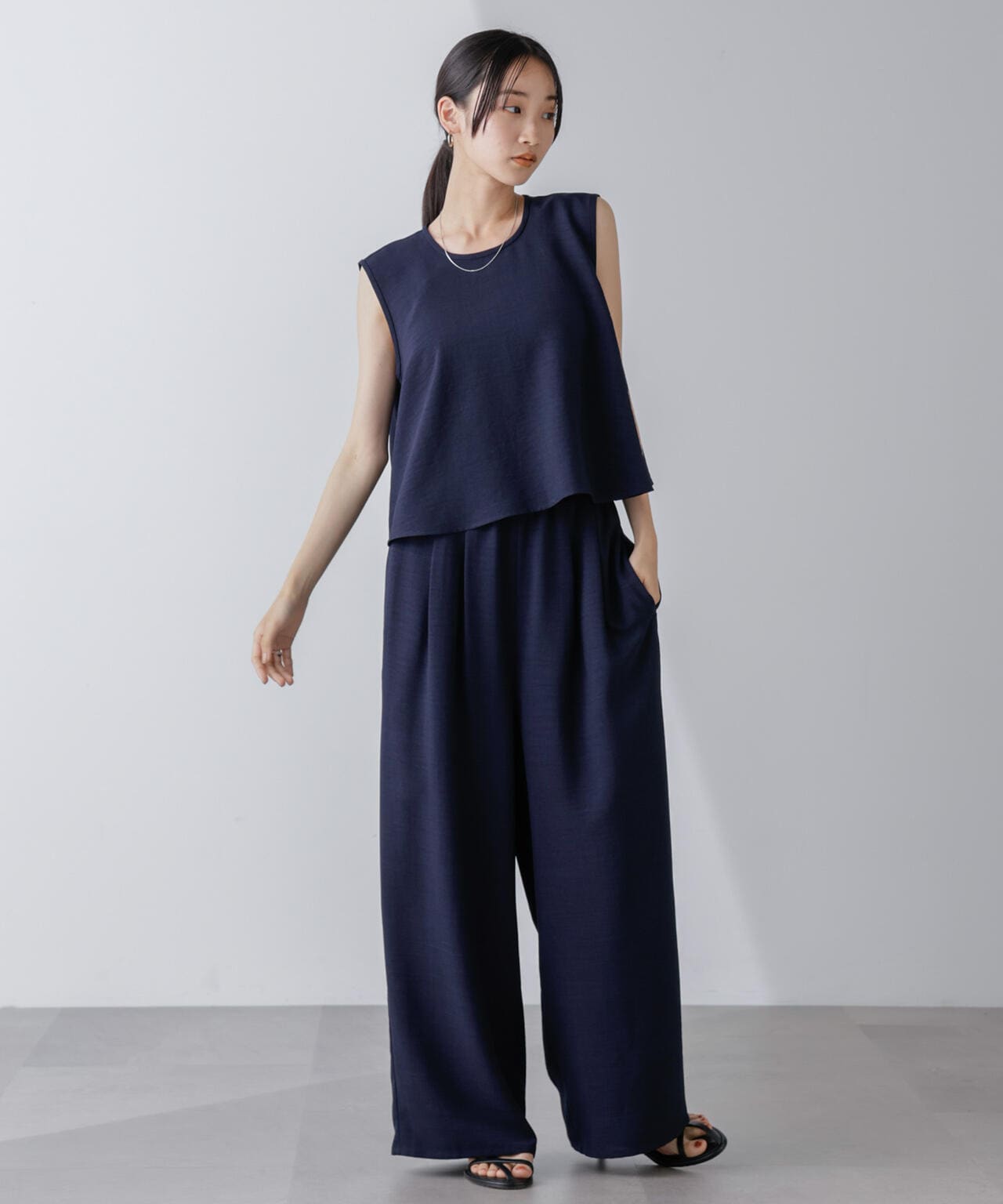 リュクス マントスリーブ セットアップ ワイドパンツ nr3973 リュクス セットアップ マントスリーブ ワイドパンツ nr3973