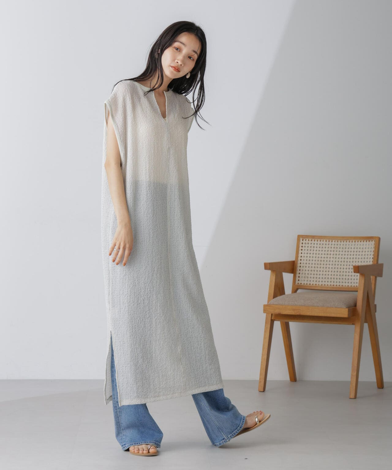 シアー サッカー ワンピース