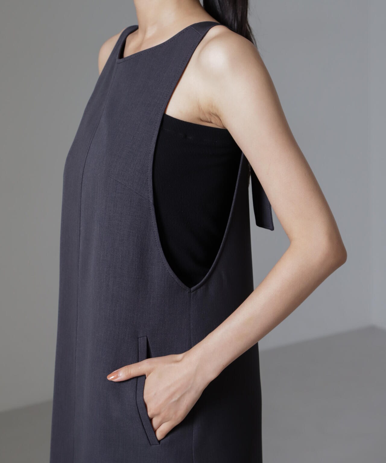 Reflax(R)ダブルクロスサイドオープンワンピース 6694219319