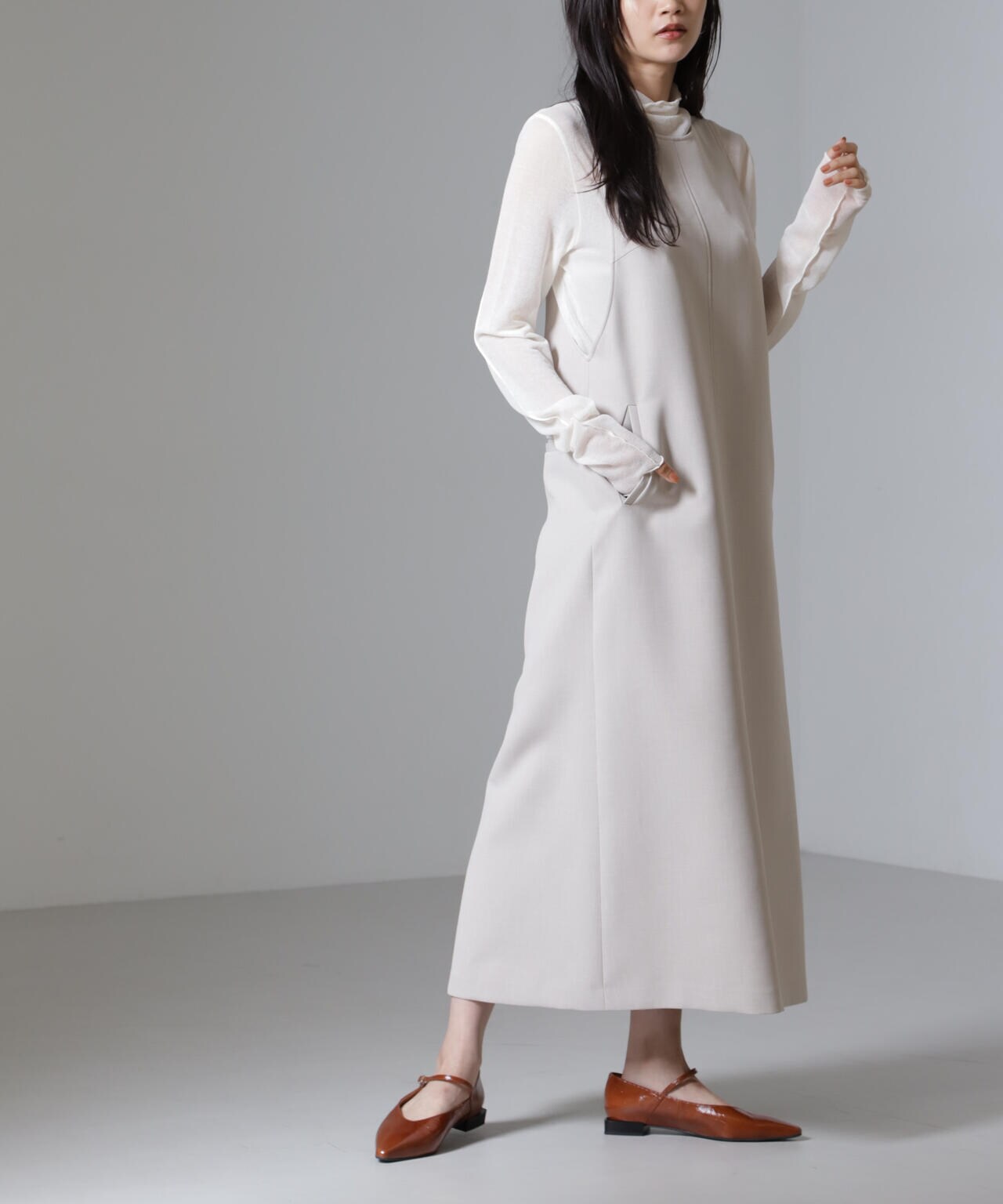 Reflax(R)ダブルクロスサイドオープンワンピース 6694219319