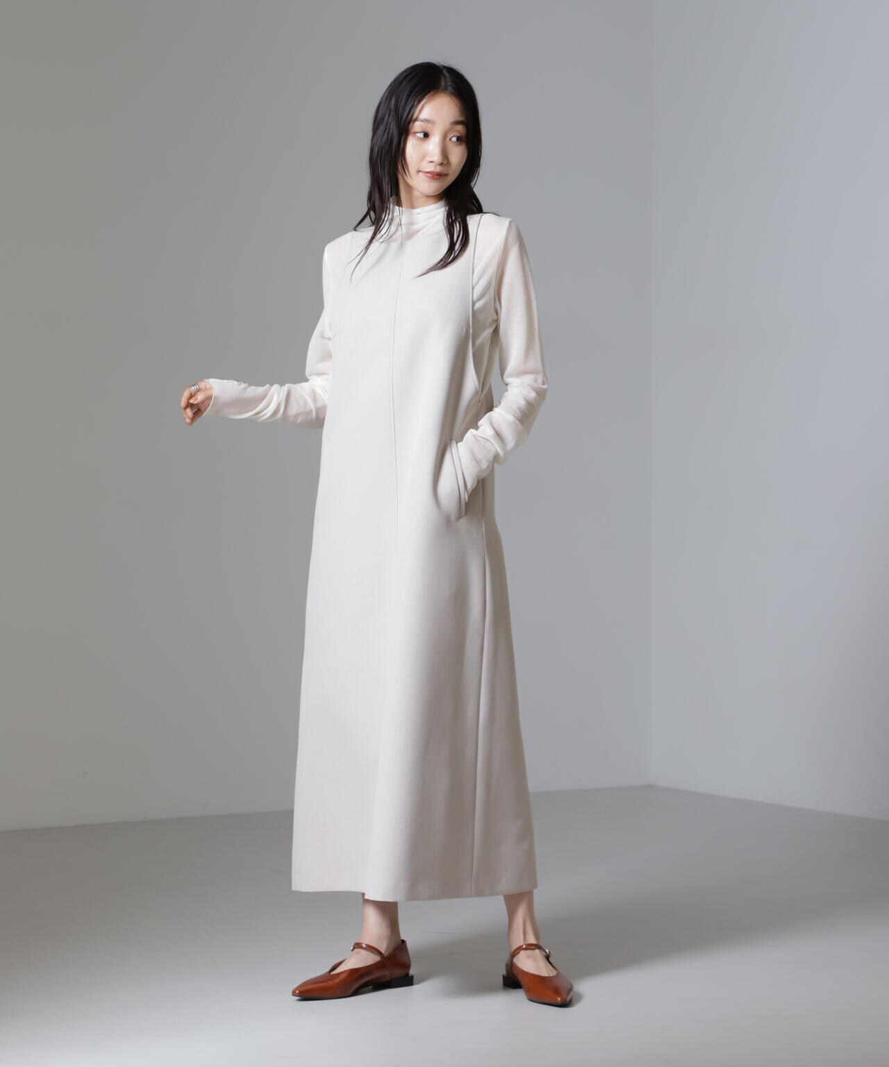 Reflax(R)ダブルクロスサイドオープンワンピース 6694219319