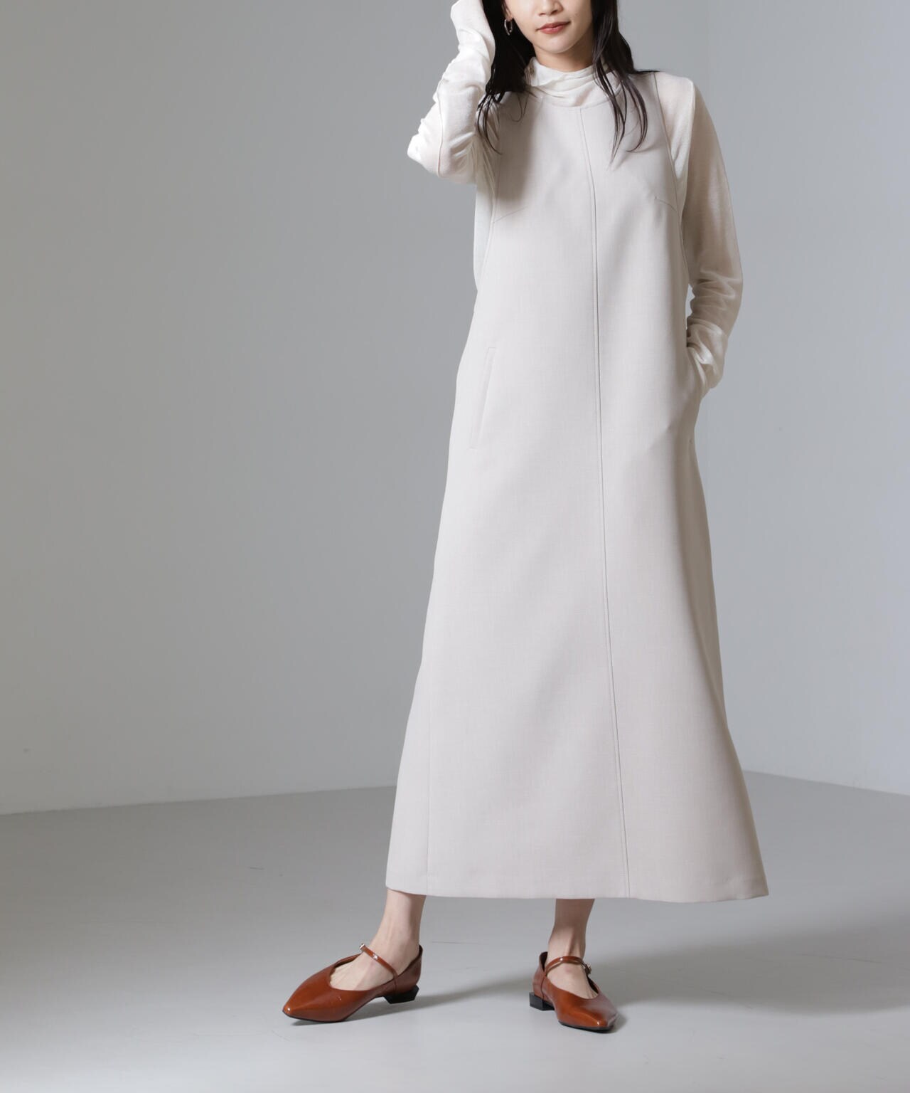 Reflax(R)ダブルクロスサイドオープンワンピース 6694219319