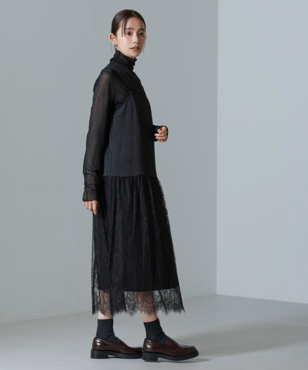 ポリエステルサテン キャミワンピース BEAUTY&YOUTH UNITED ARROWS ポリエステルサテン キャミ