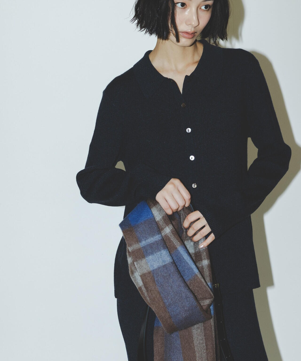 ニットキャミワンピース+ニットポロカーディガンSET 6694219340