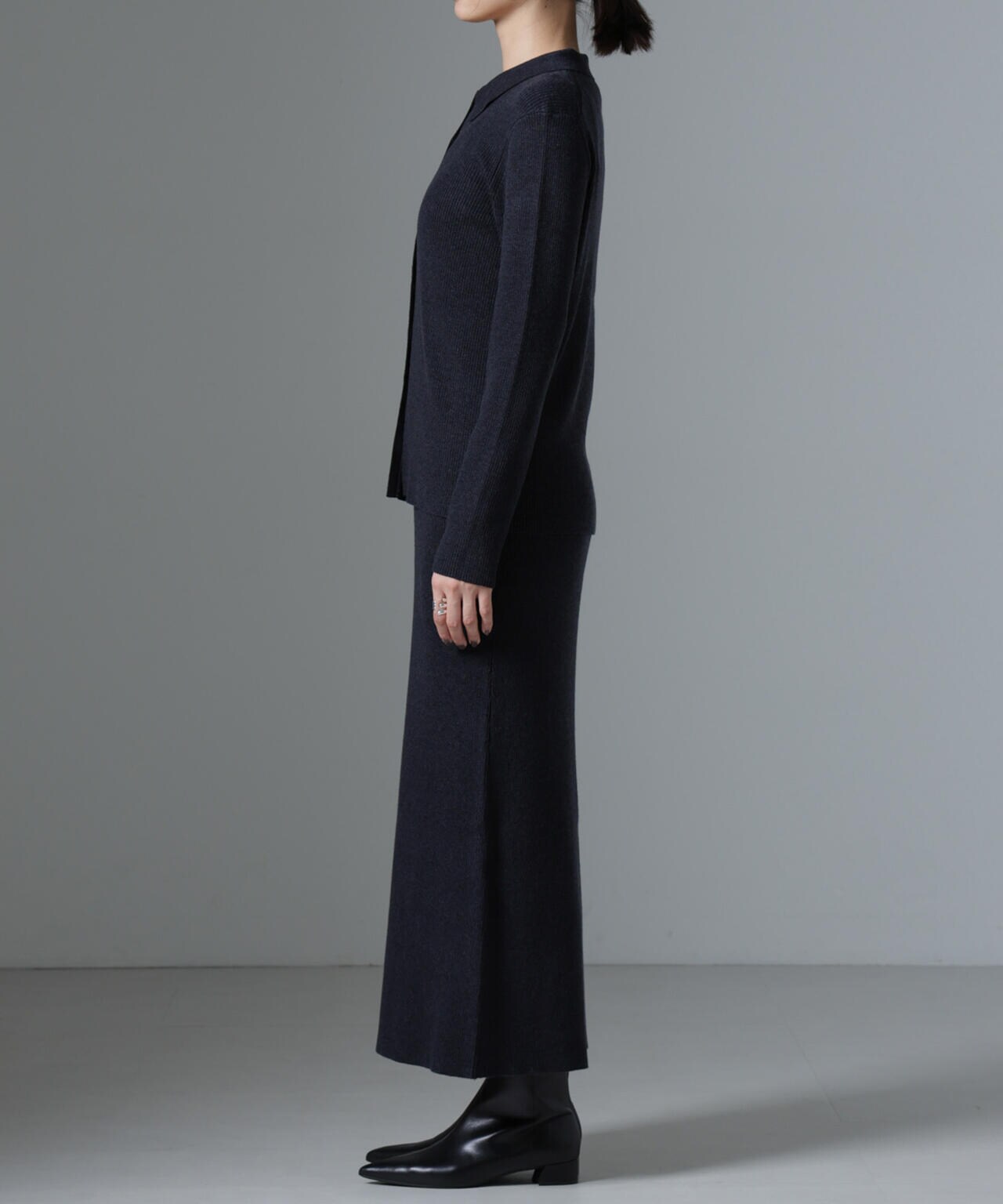 ニットキャミワンピース+ニットポロカーディガンSET 6694219340