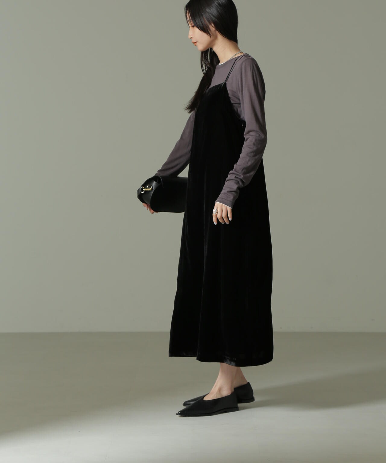 tanakadaisuke/タナカダイスケ】flower lace black velour