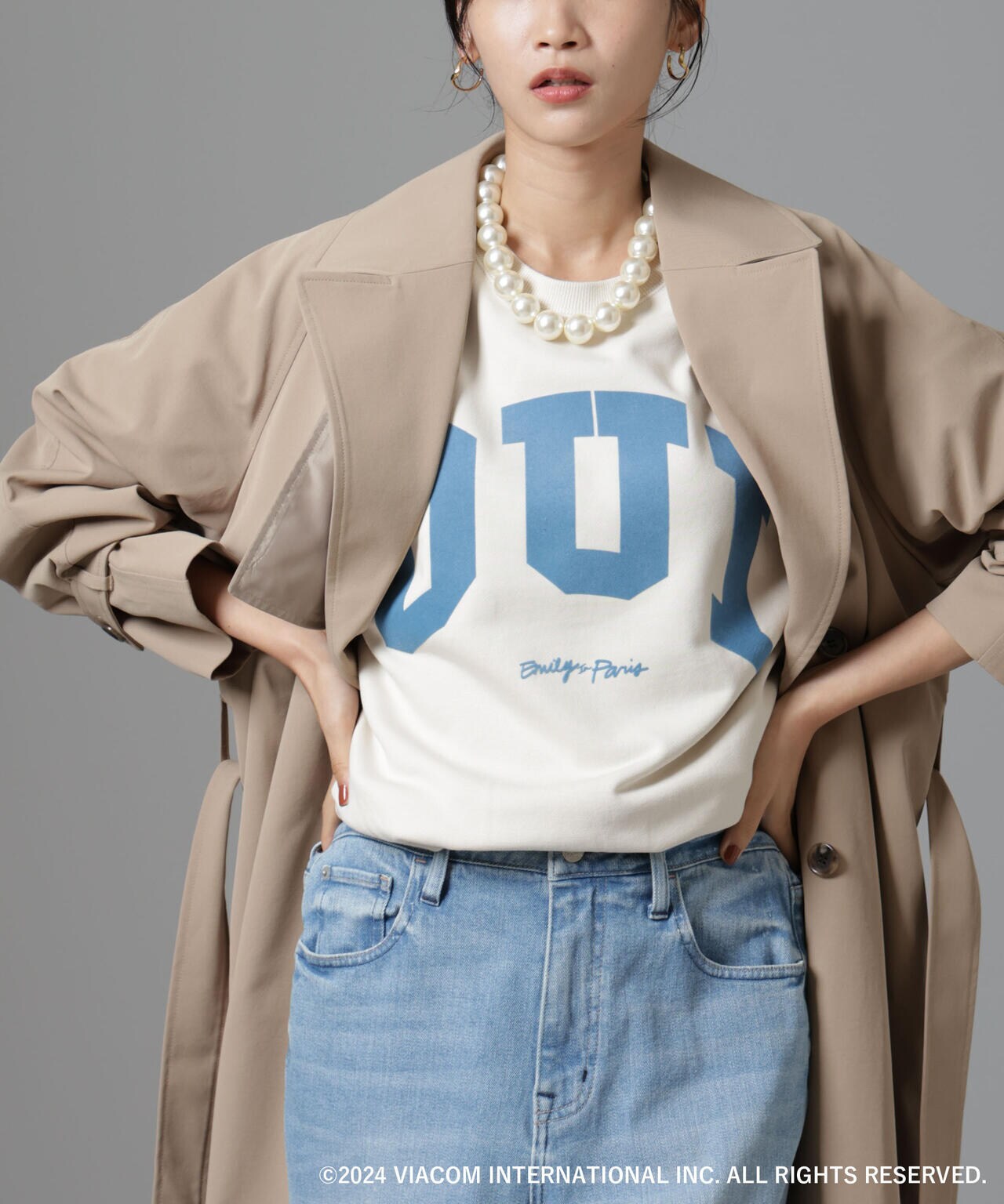Emily in Paris × FUDGE 別注 ロゴ スウェット