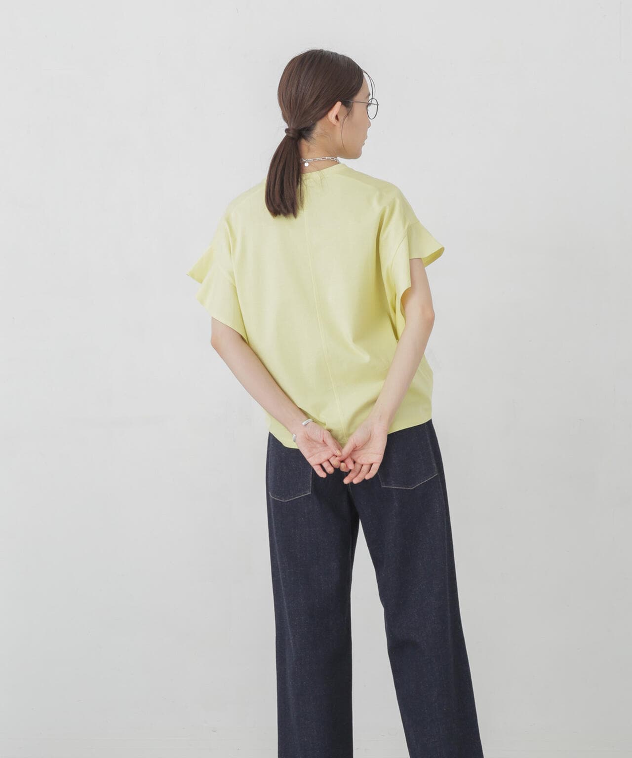 Polygiene フレア スリーブ カット トップス