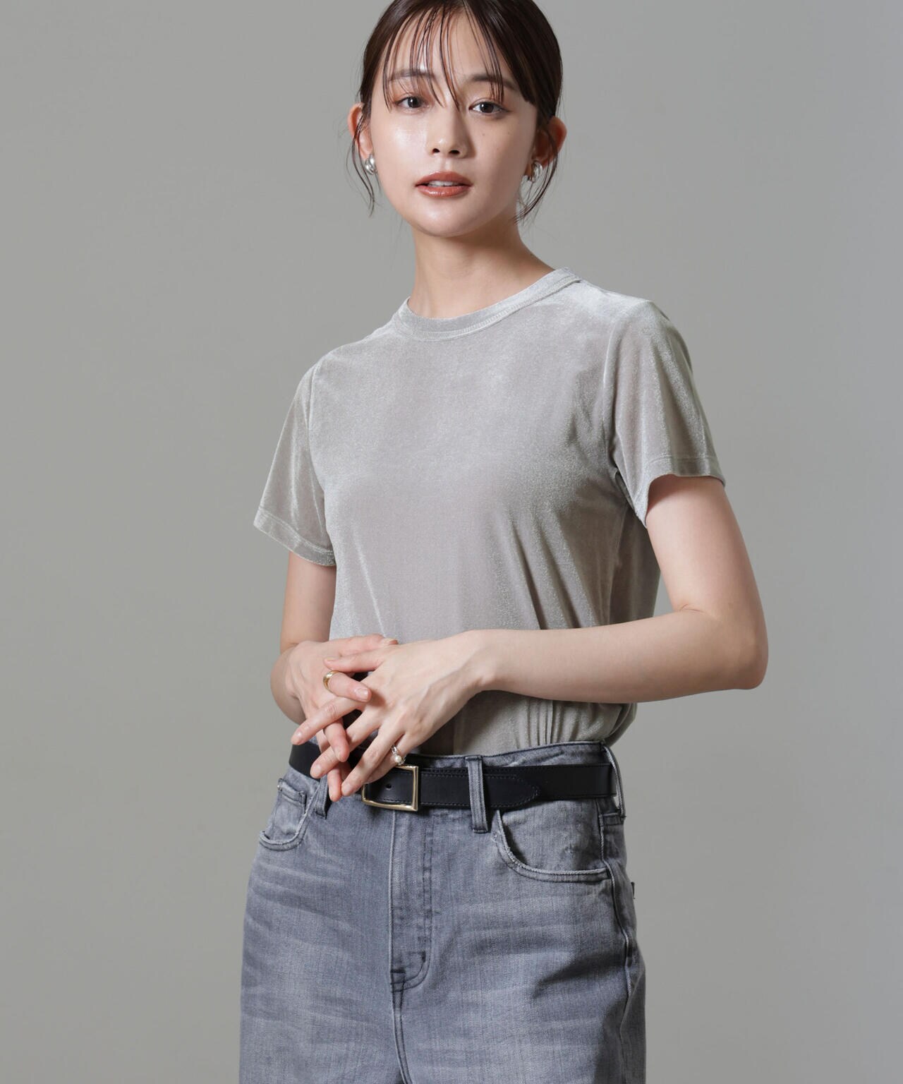 シアーベロアコンパクトT シアー ベロア コンパクト Tシャツ washable