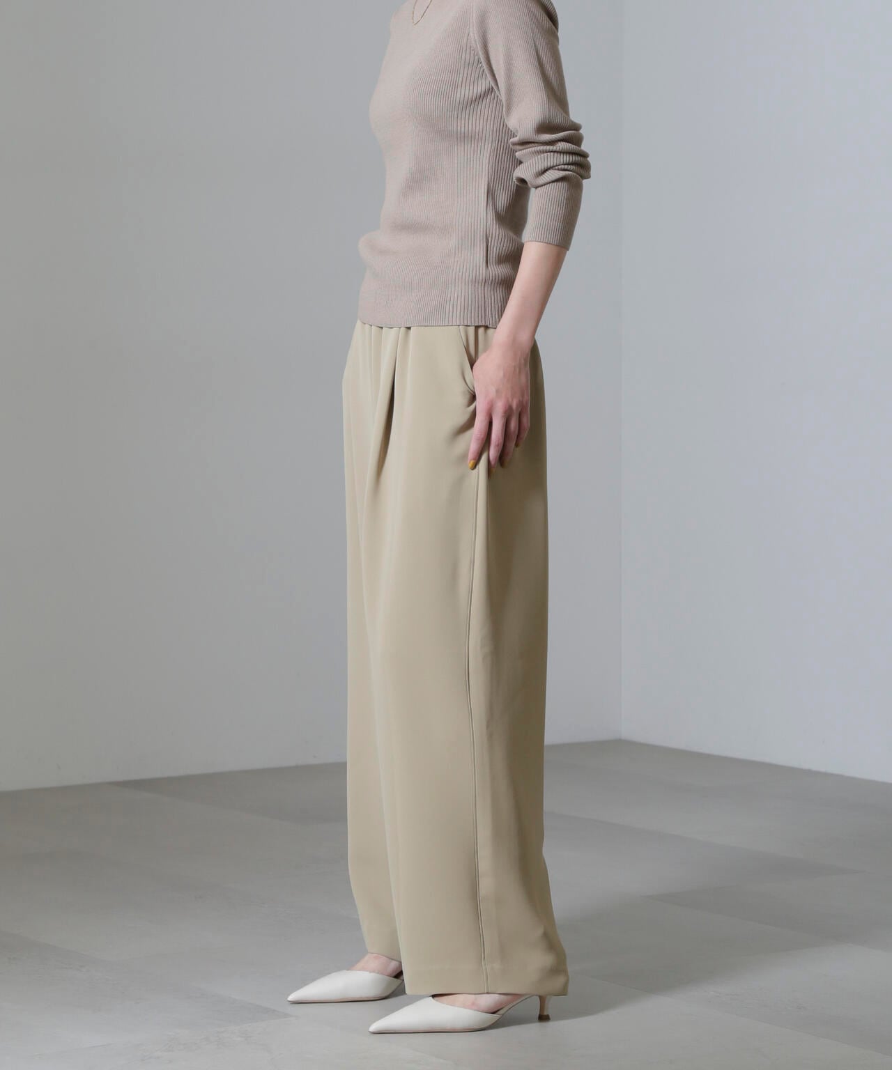 ドロスト ギャザー パンツ ( セットアップ 可)