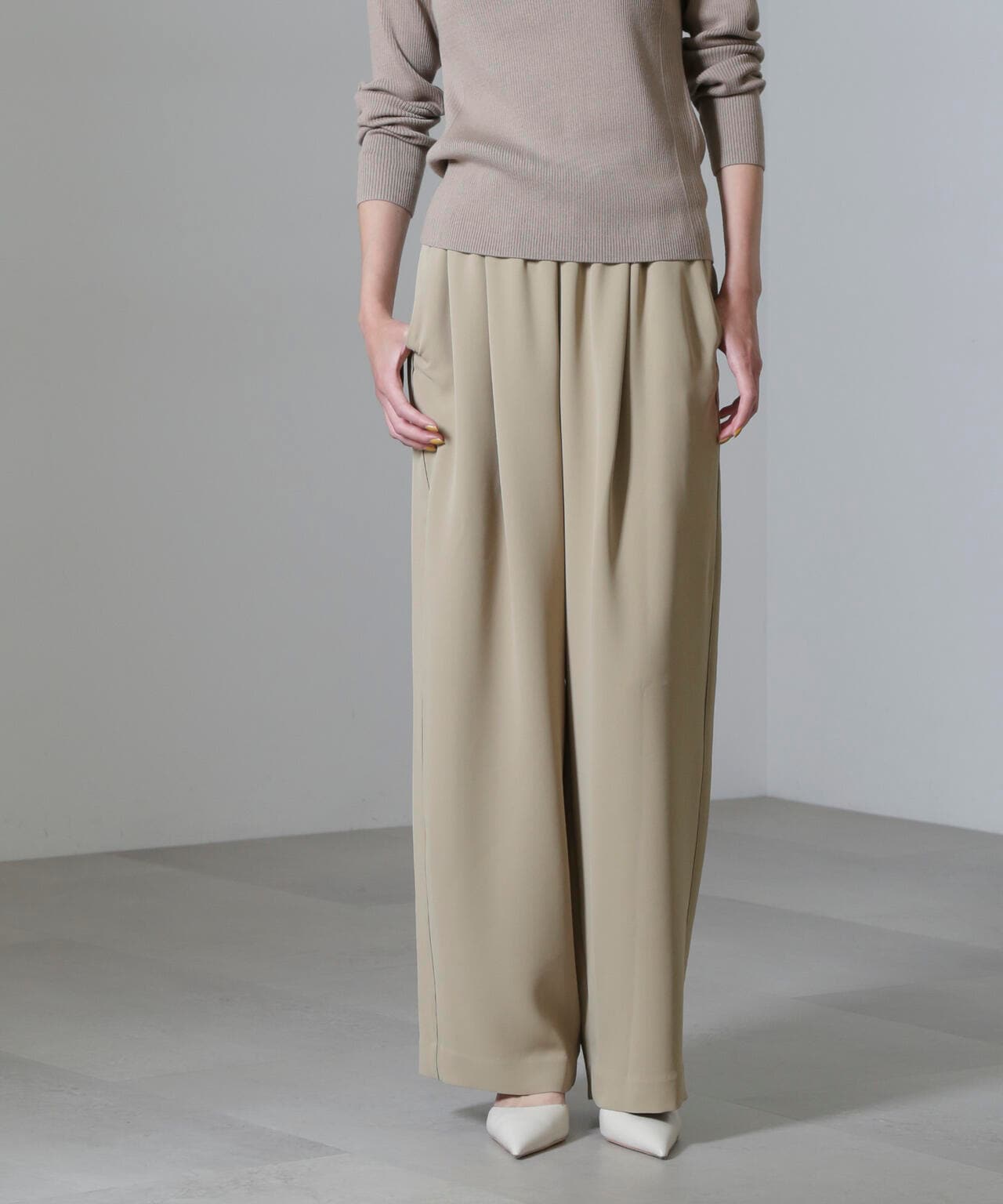 ドロスト ギャザー パンツ ( セットアップ 可)