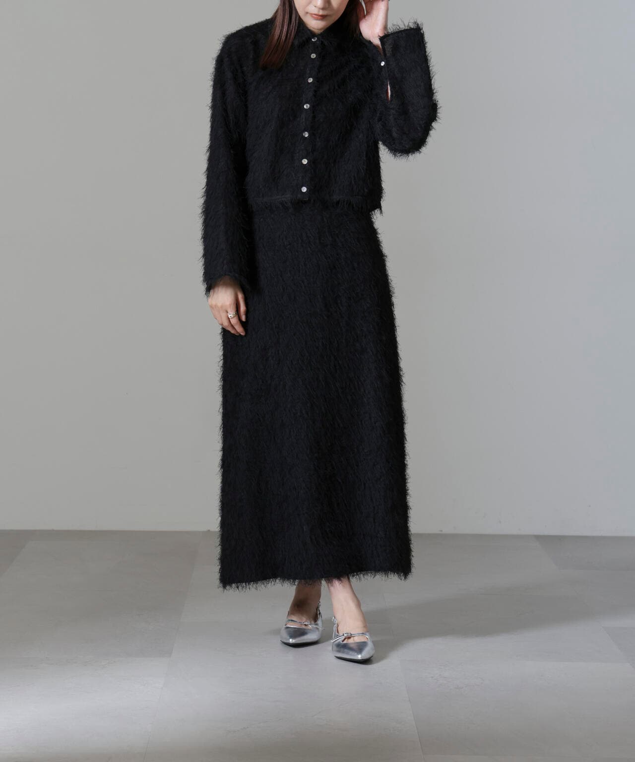 フリンジジャガードIラインスカート(セットアップ可) 6694230311