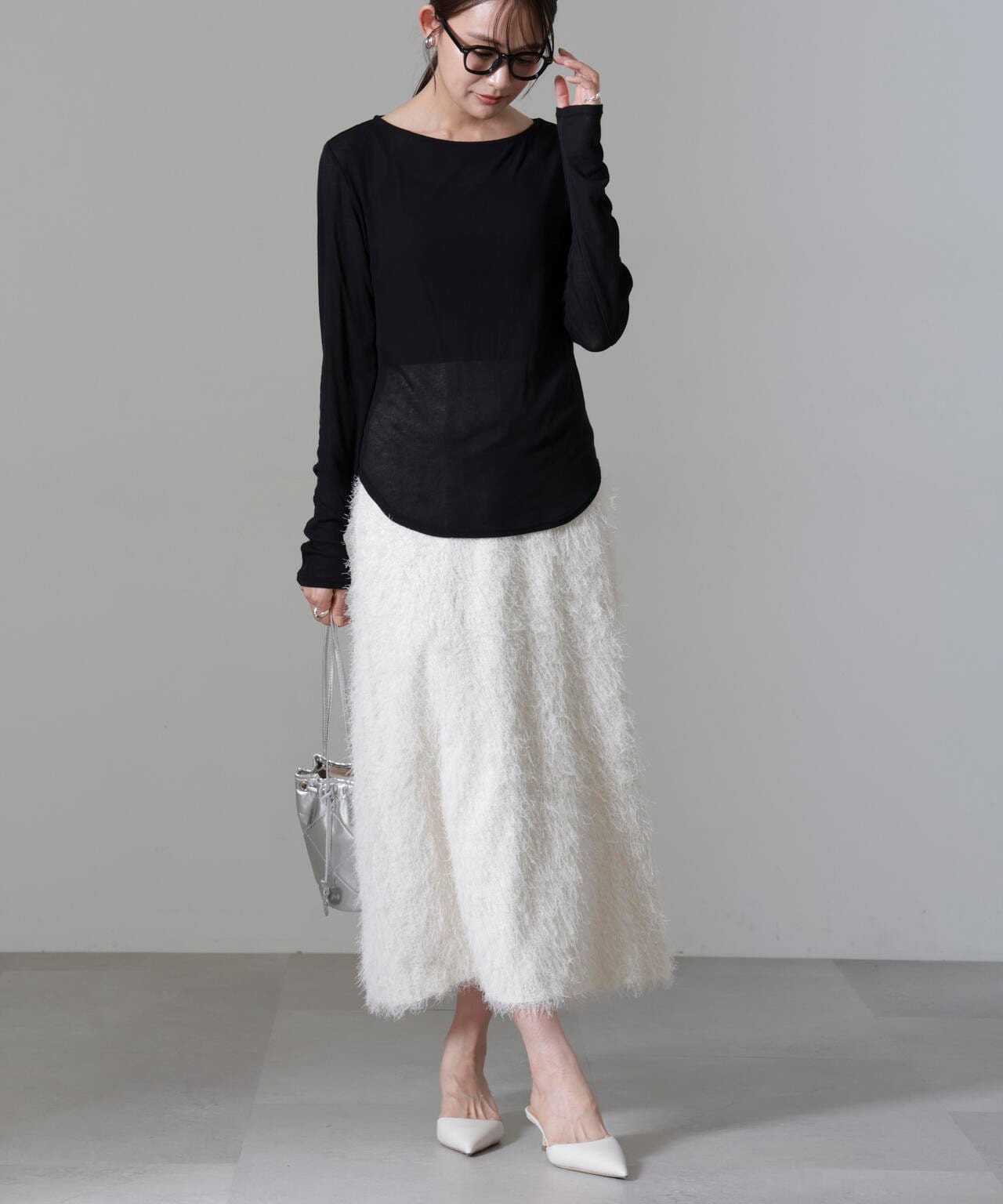 フリンジジャガードIラインスカート(セットアップ可) 6694230311