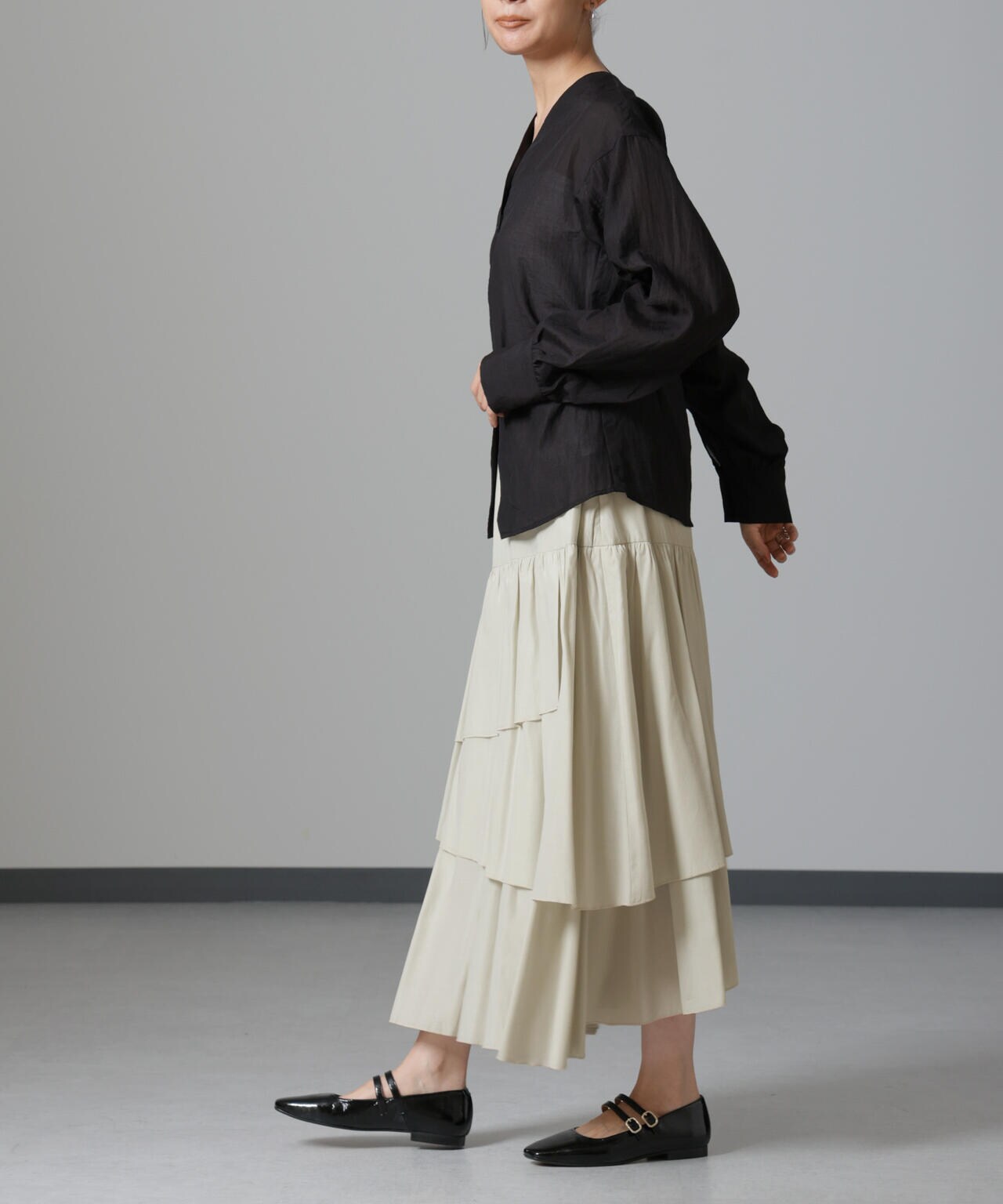 オーバーラップティアードスカート 6694230320