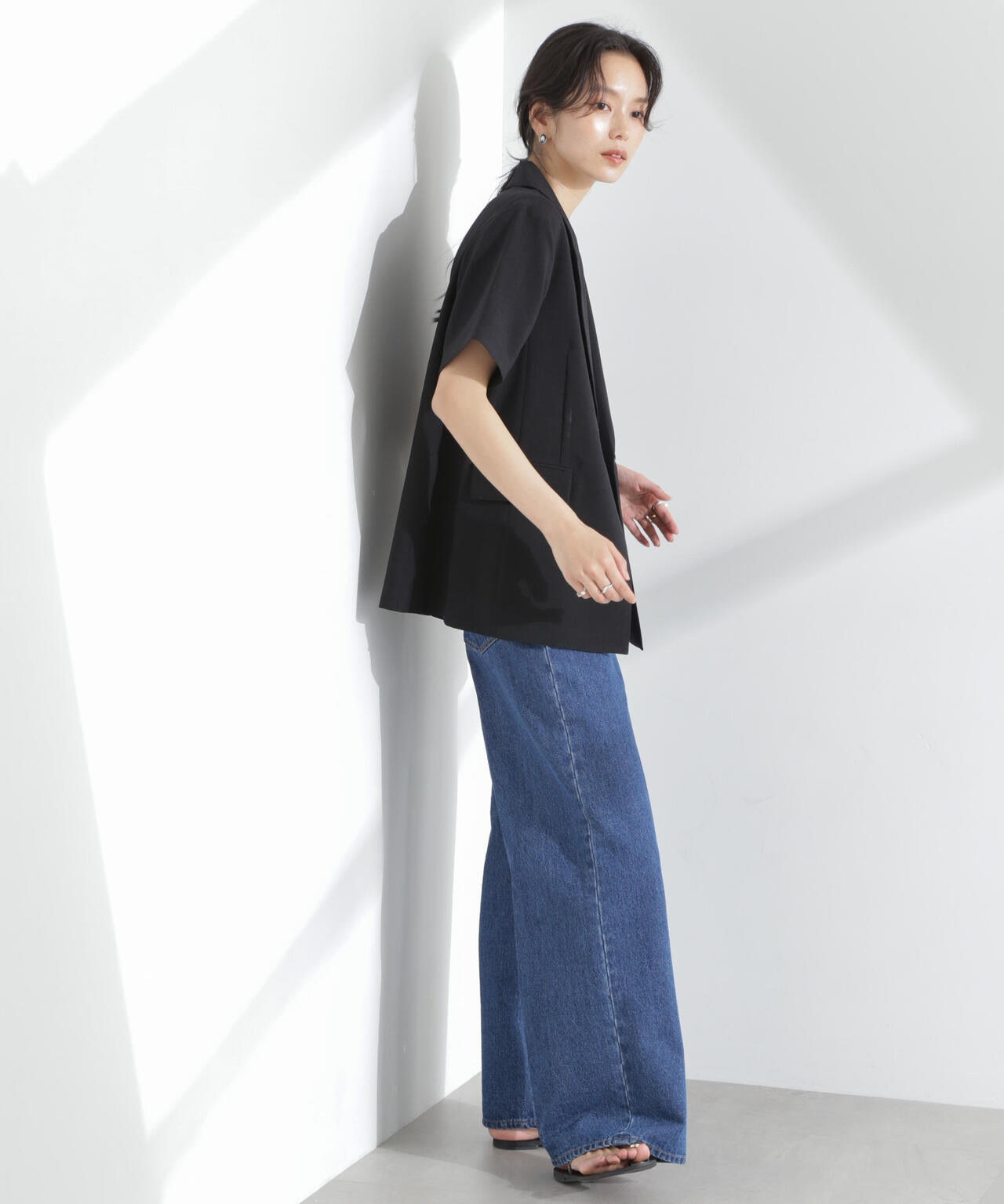 洗濯機使用可><ノンアイロン>メランジドライ