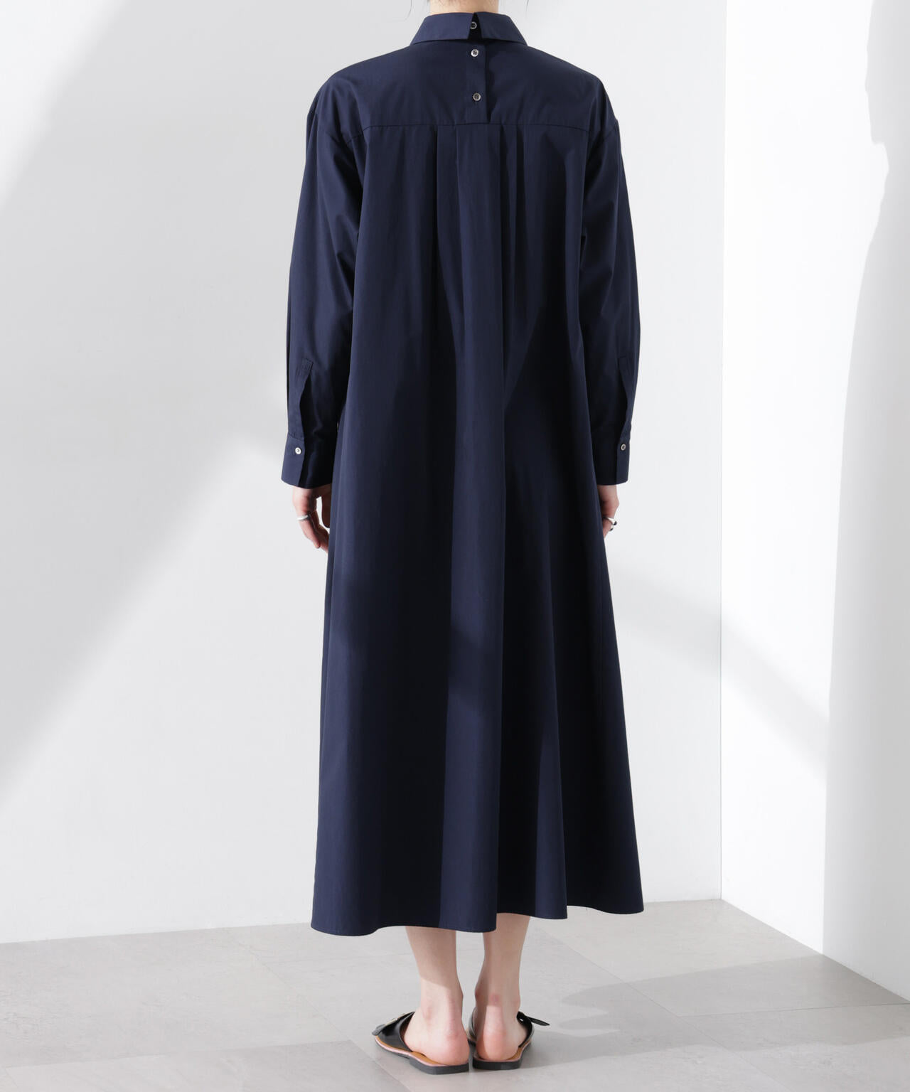 ニュアンスカラー フレアシャツ ワンピース