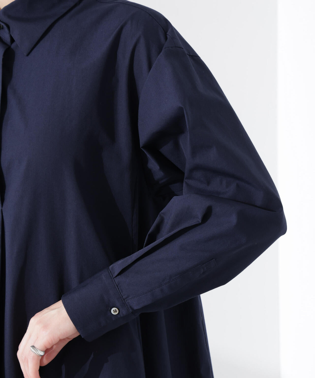 ニュアンスカラー フレアシャツ ワンピース