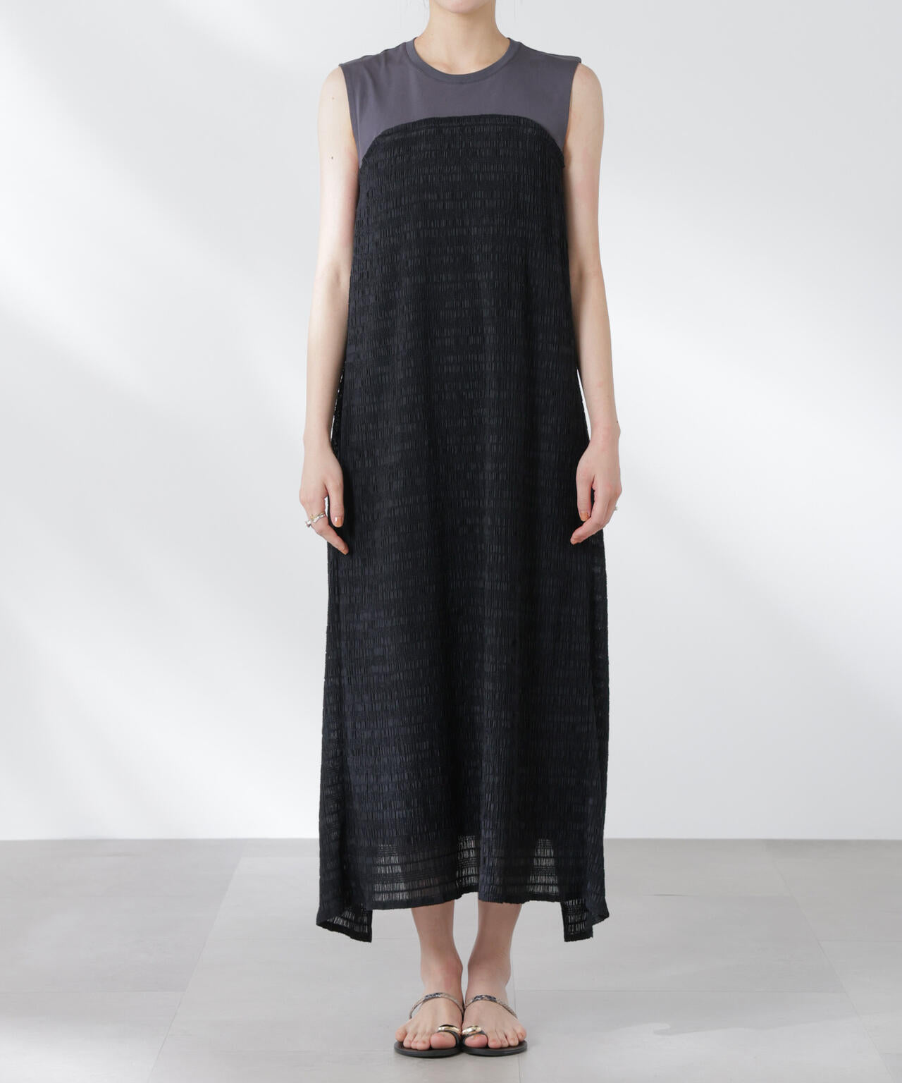 シャーリングベアドッキングカットワンピース 6695119324