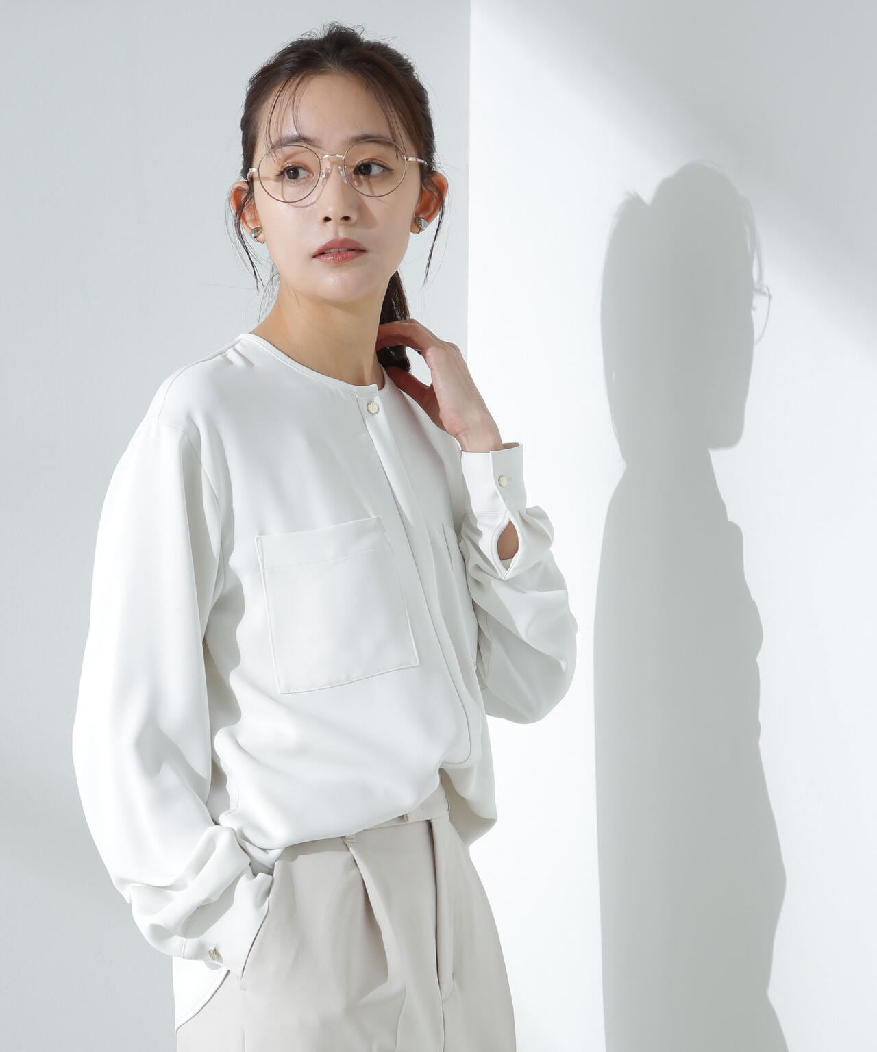 ブラウス シャツ W pocket shirt レディース ブラウス シャツ ダブルポケットシャツ レディース : ZOZOTOWN