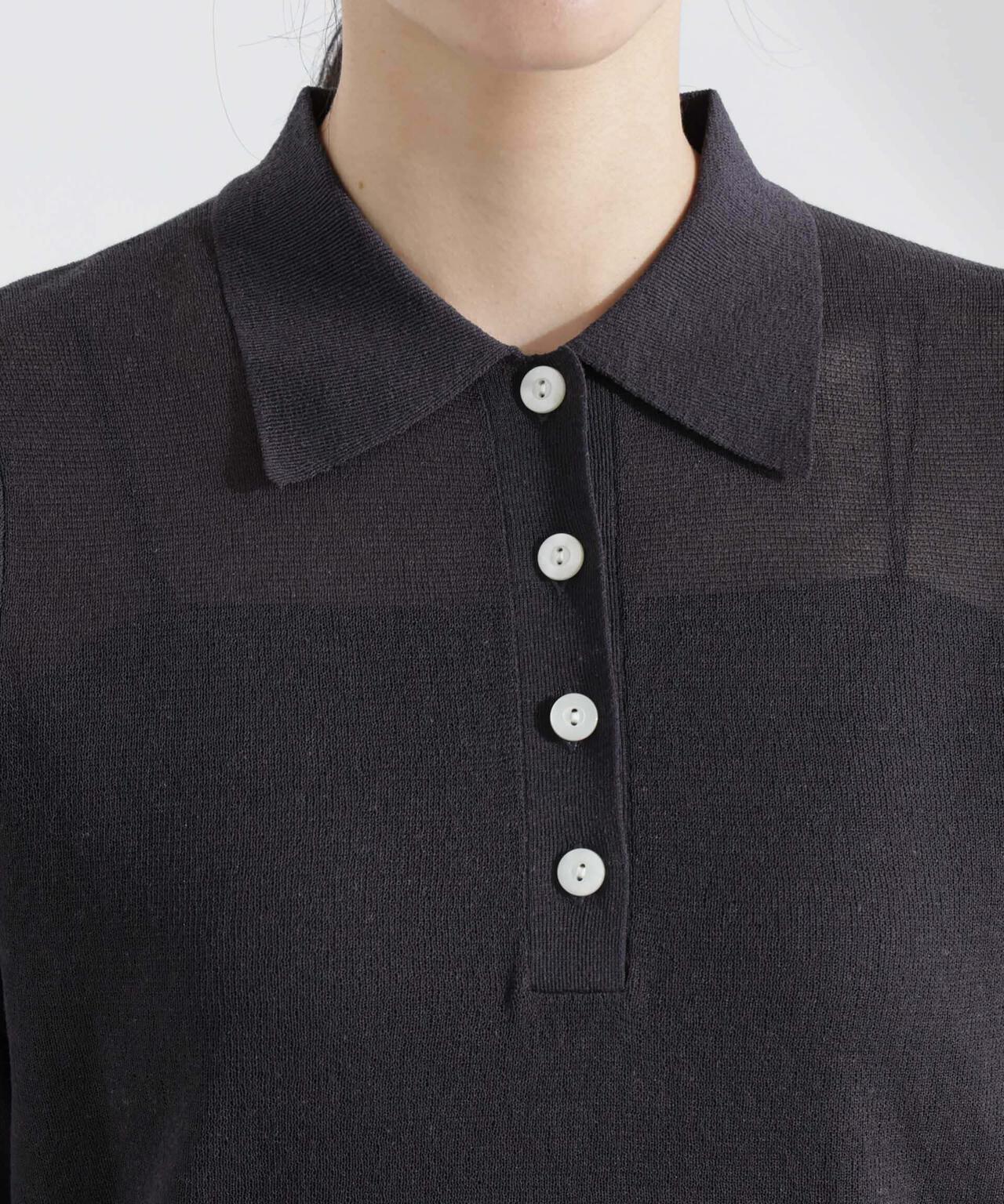 シアーミラノリブニットポロ 6695122316