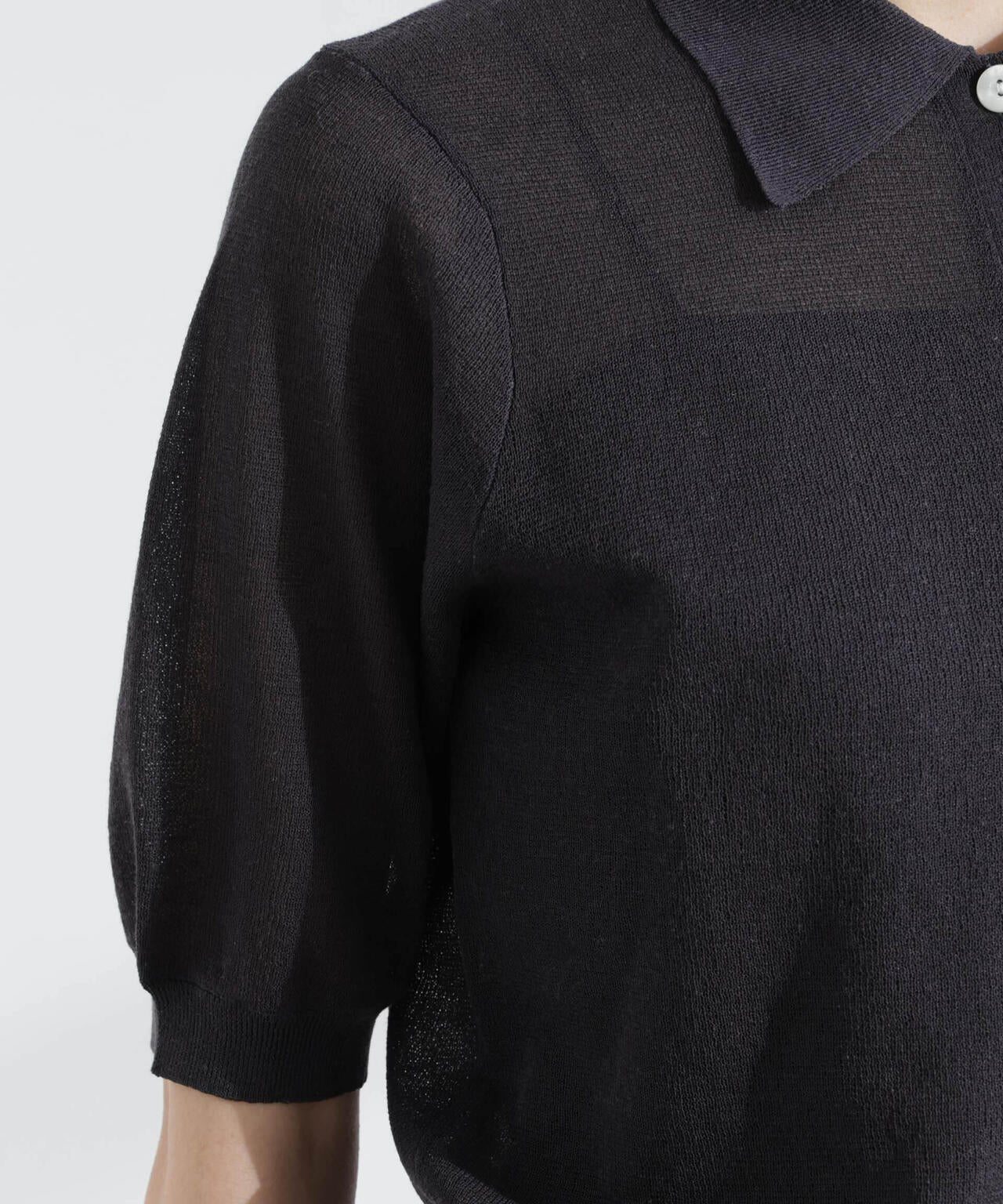 シアーミラノリブニットポロ 6695122316