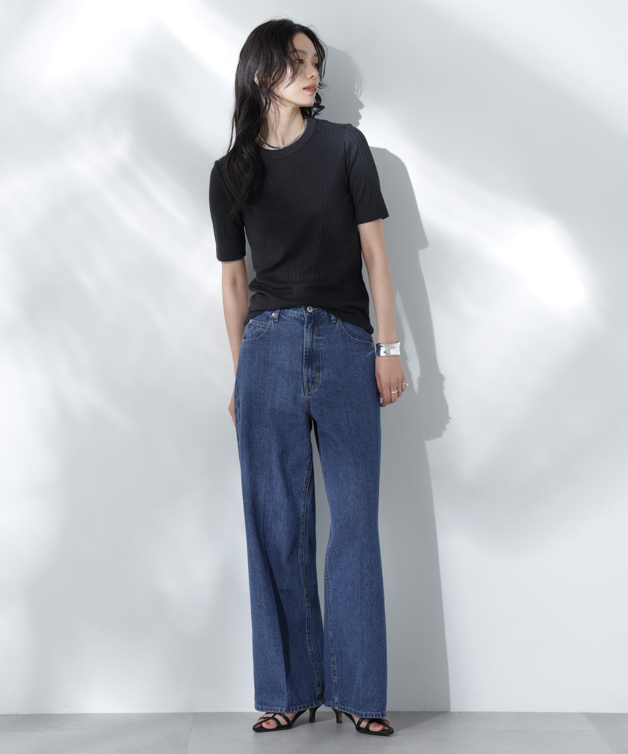 Anti Soaked(R) 汗染み防止クルーネックリブTシャツ 6695124304
