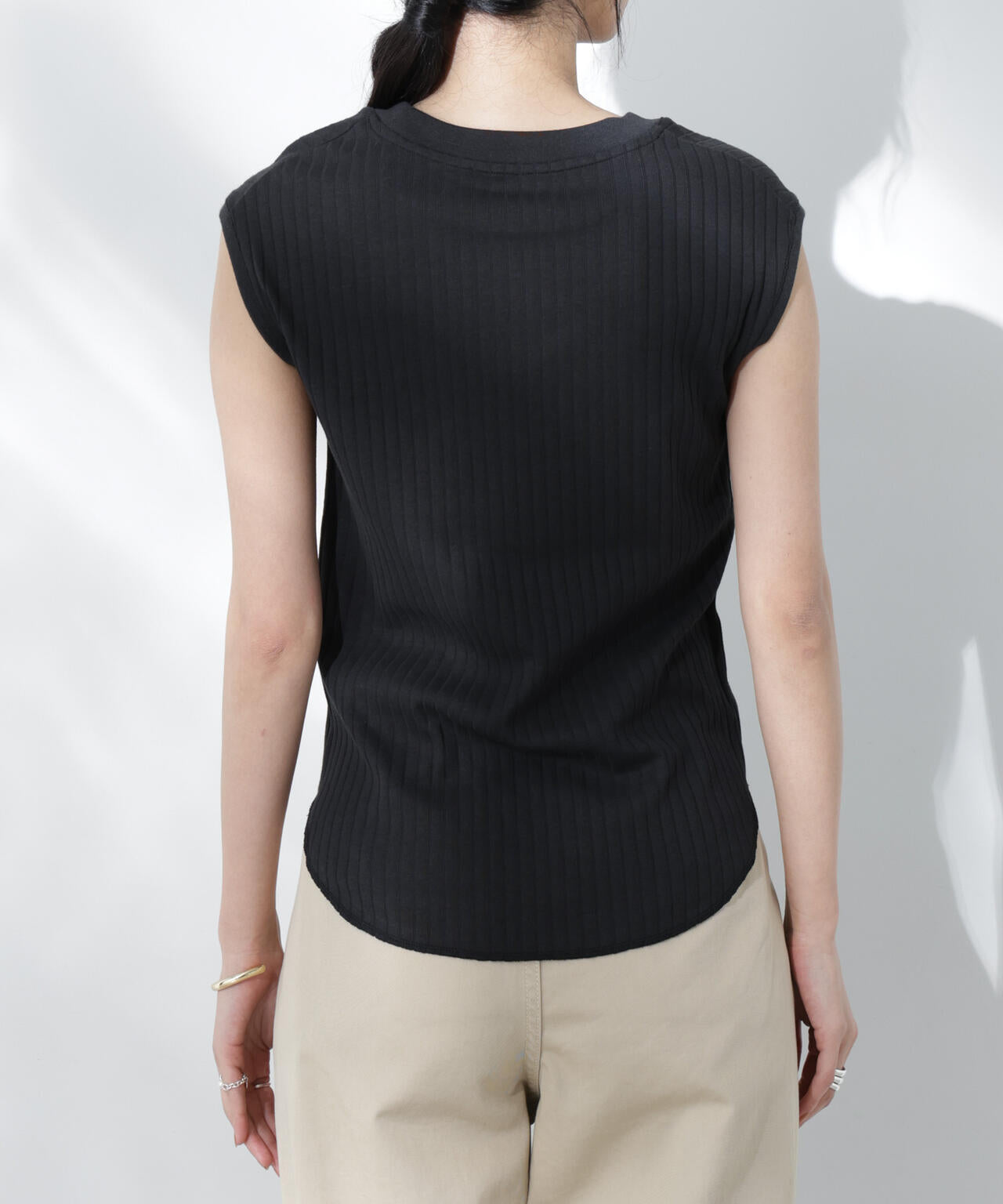 Anti Soaked(R) 汗染み防止リブノースリーブTシャツ（セットアップ可） 6695124305