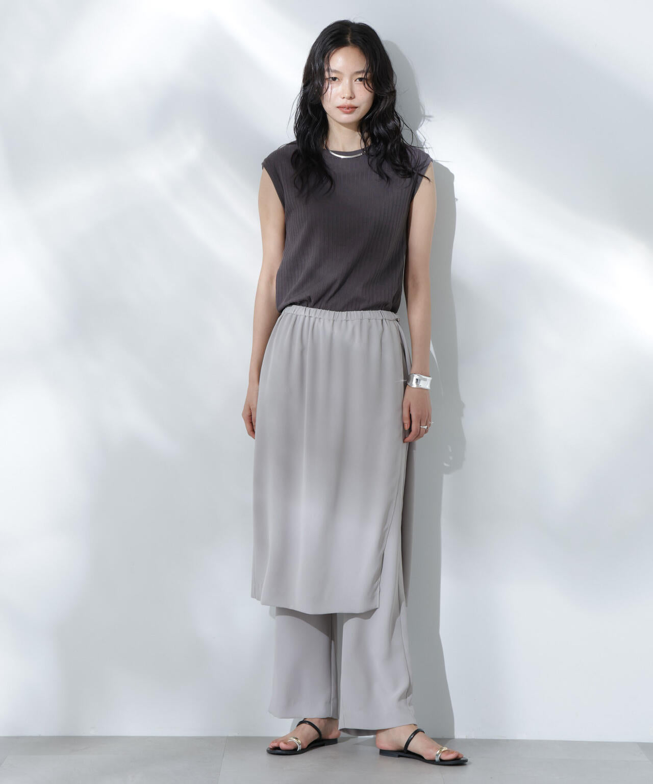 Anti Soaked(R) 汗染み防止リブノースリーブTシャツ（セットアップ可） 6695124305