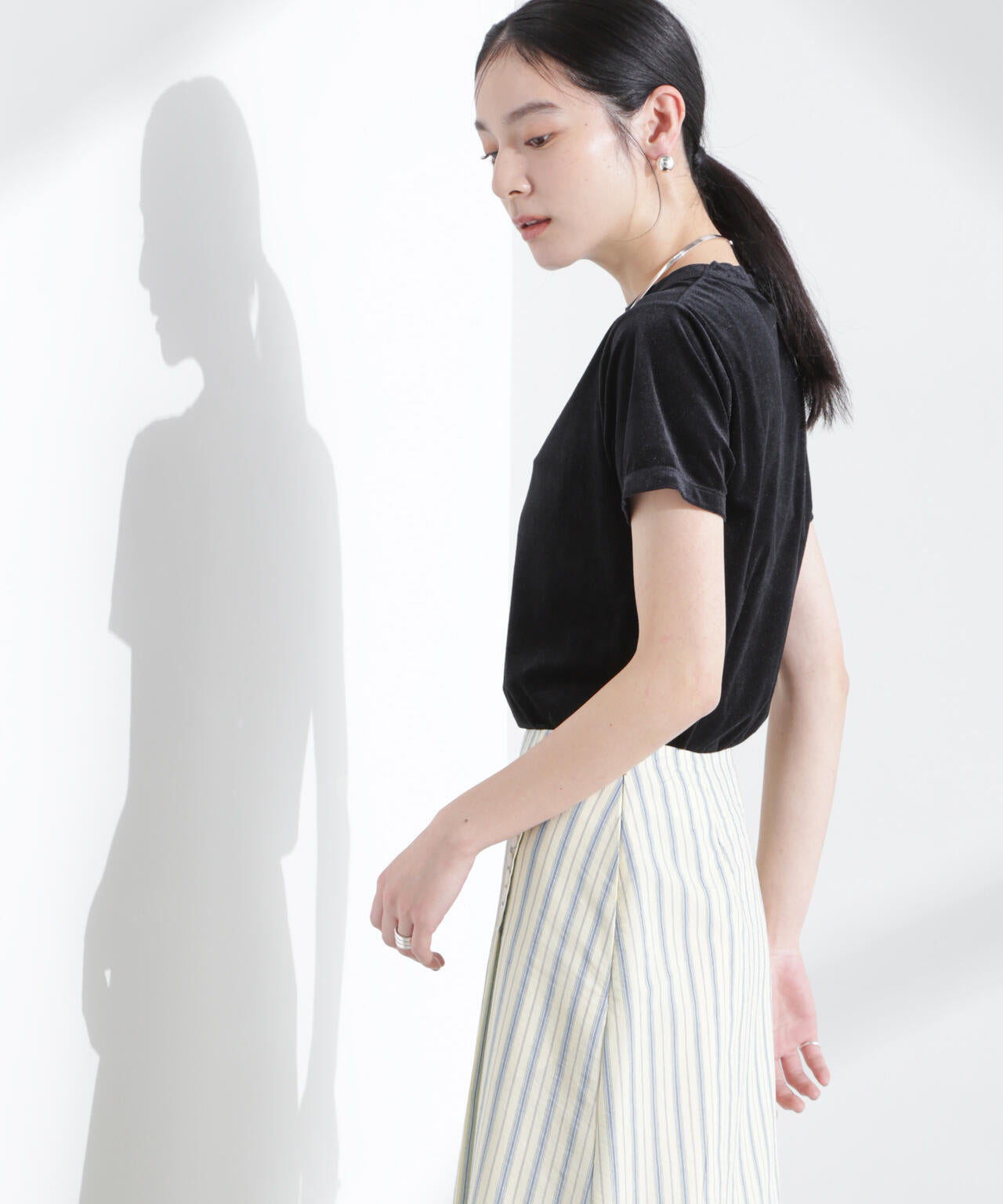 シアーベロアコンパクトTシャツ 6695124309