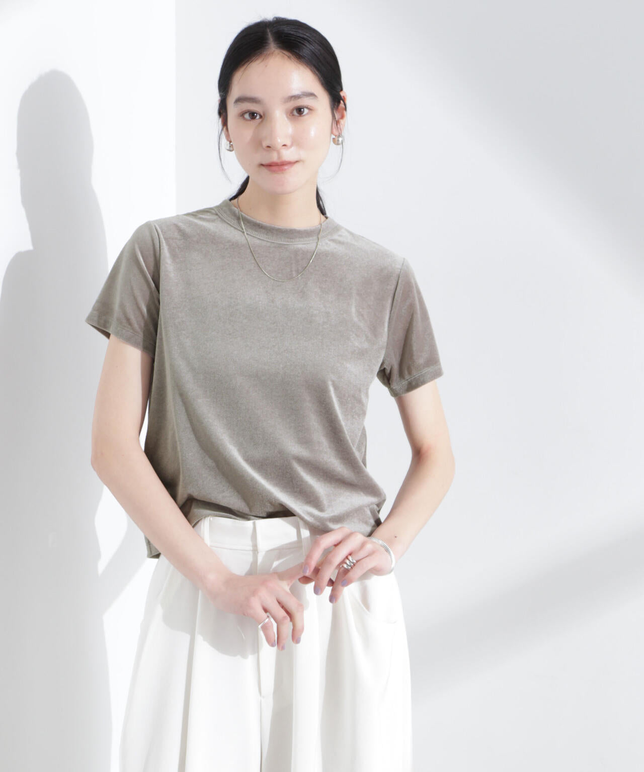 シアーベロアコンパクトTシャツ 6695124309