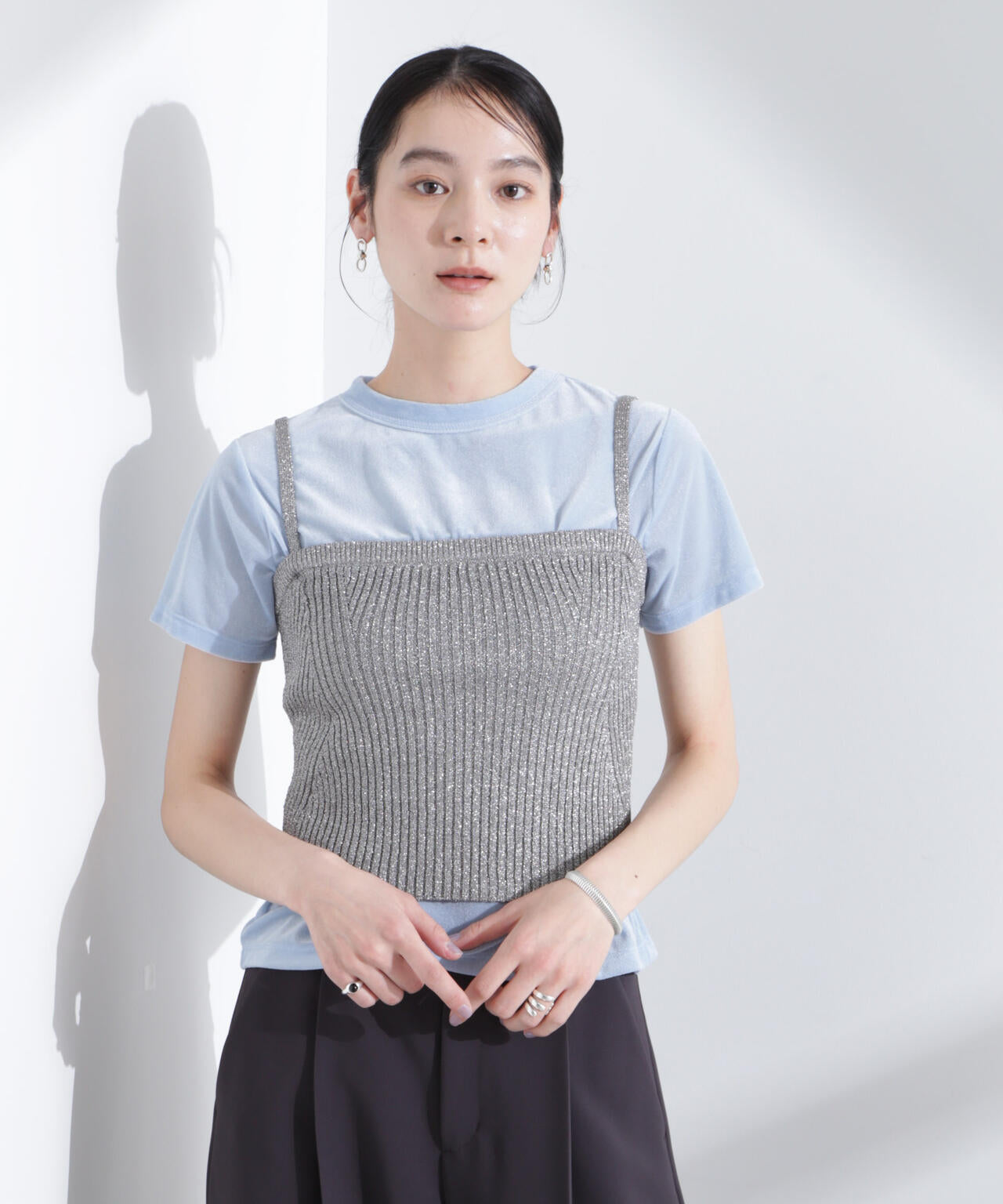 シアーベロアコンパクトTシャツ 6695124309