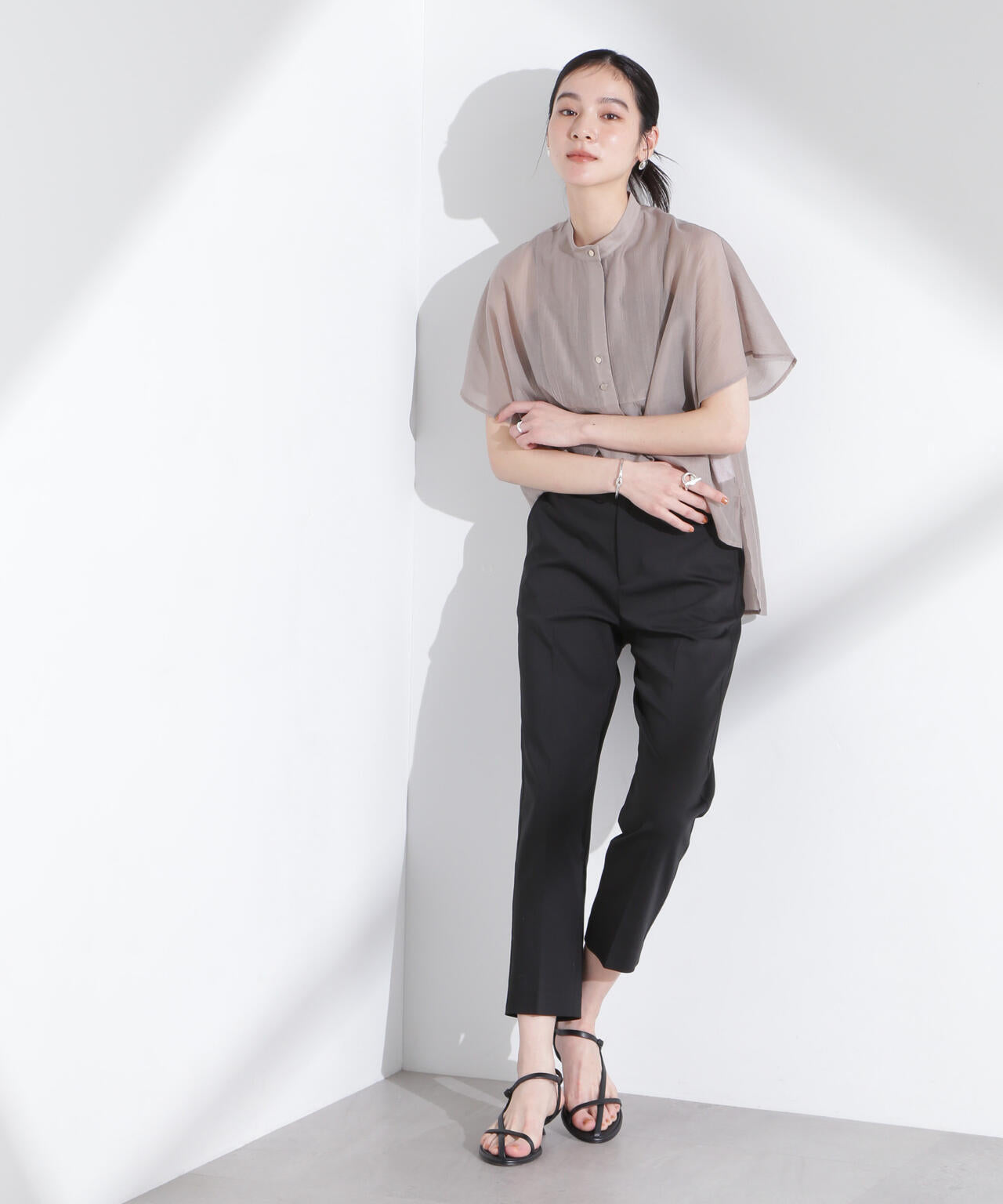 センタープレススリムパンツ 6695127315