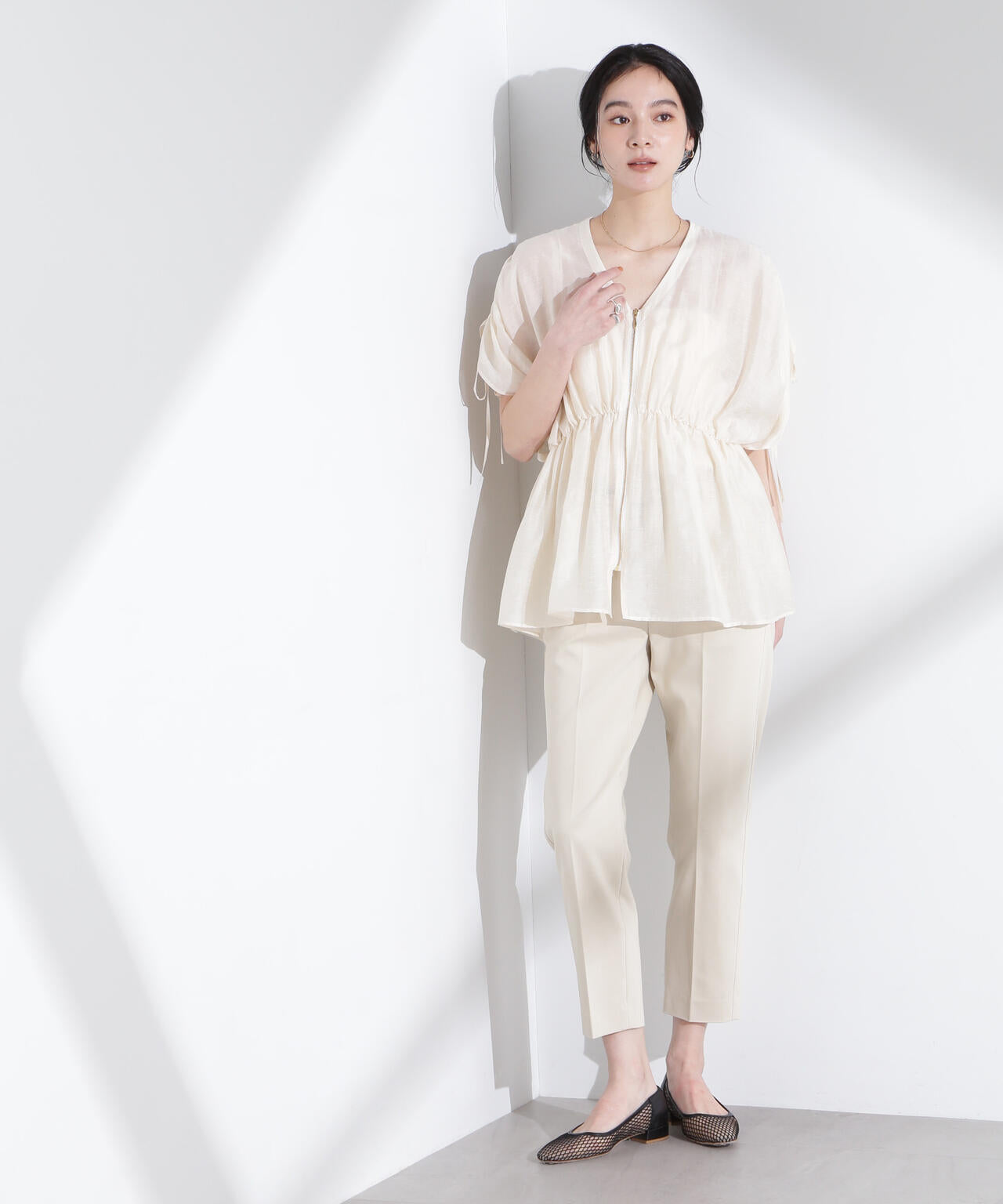 センタープレススリムパンツ 6695127315