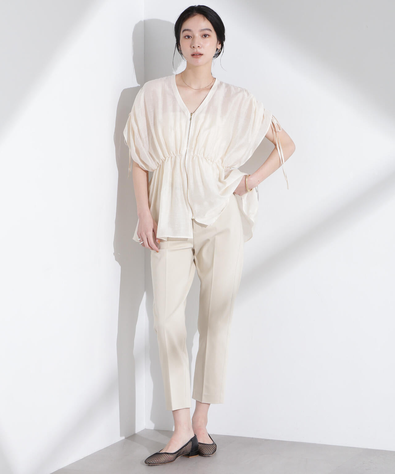 センタープレススリムパンツ 6695127315