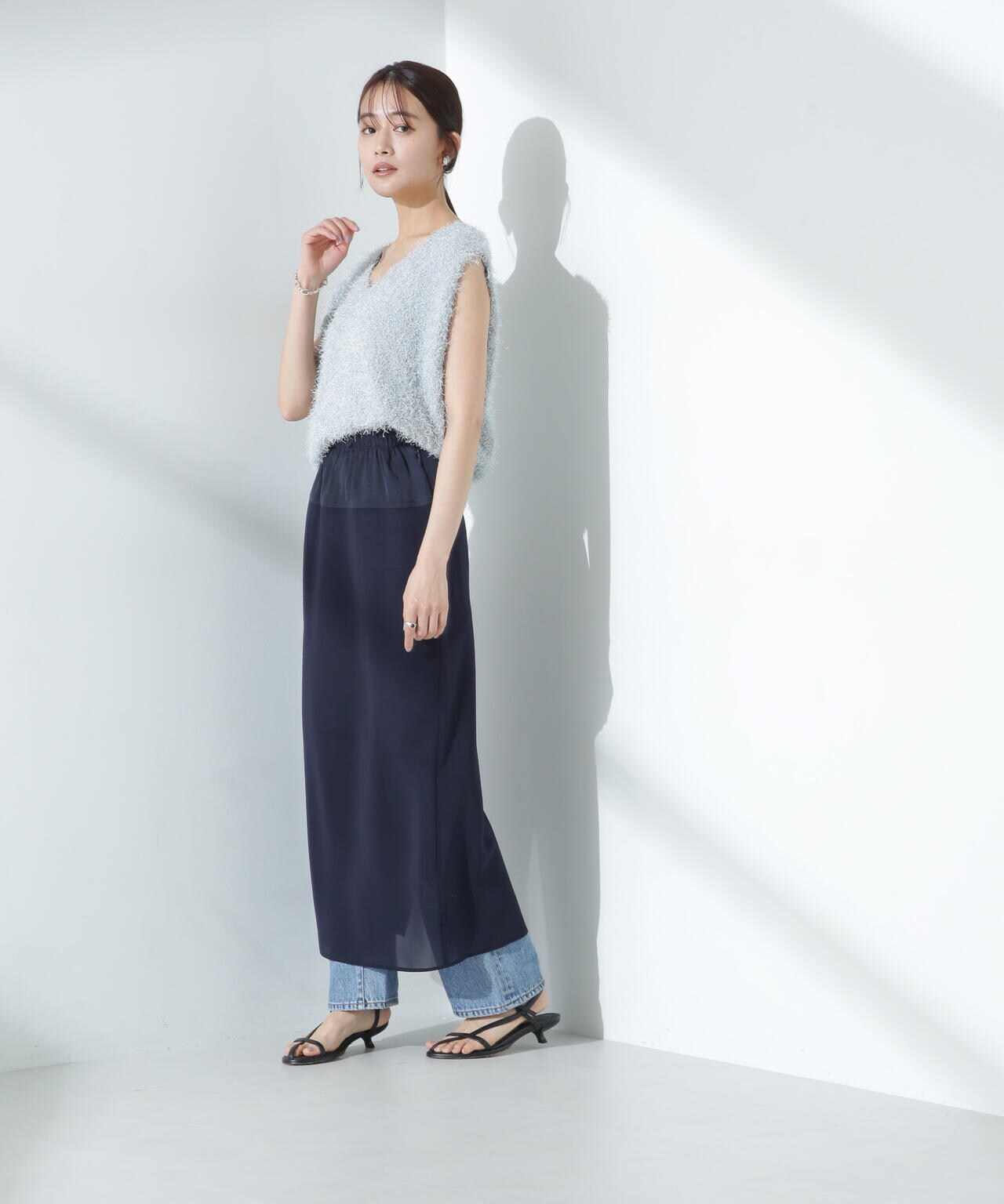 【関税・送料込】HERNO 24AW ニュー・サテンエフェクト スカート クラシカルエアリーフレアスカート｜JENNE(ジェンヌ)公式通販