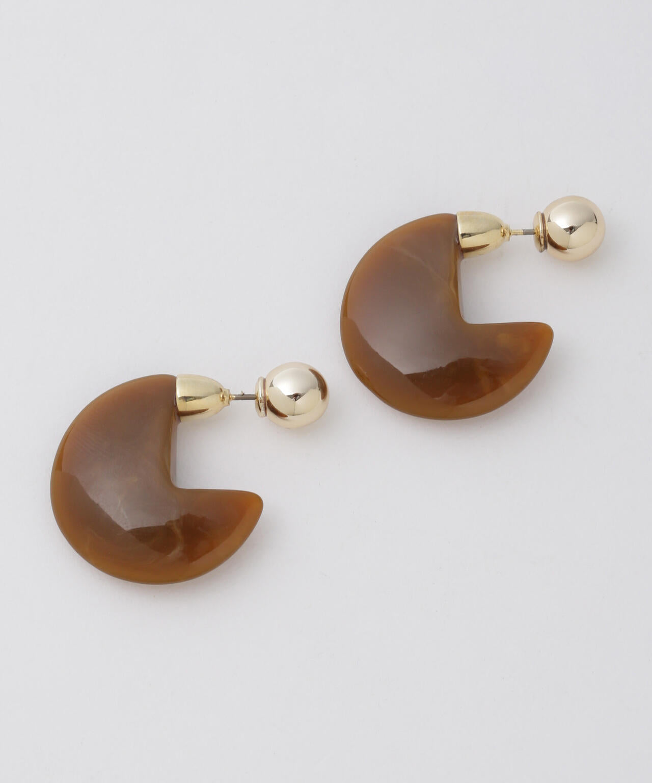 マーブル ラウンド ピアス