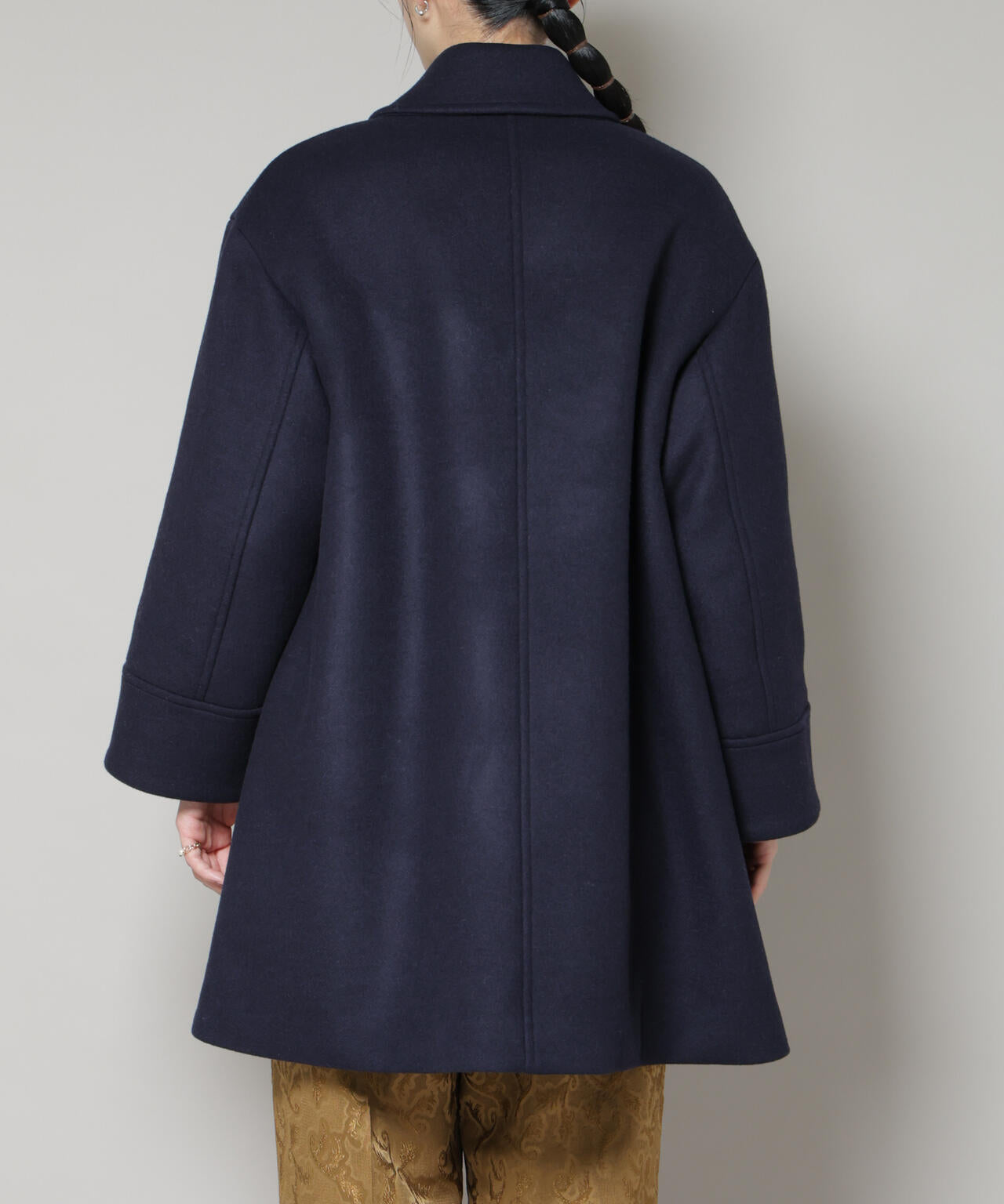 WooLoop Aライン ステンカラー ミドルコート