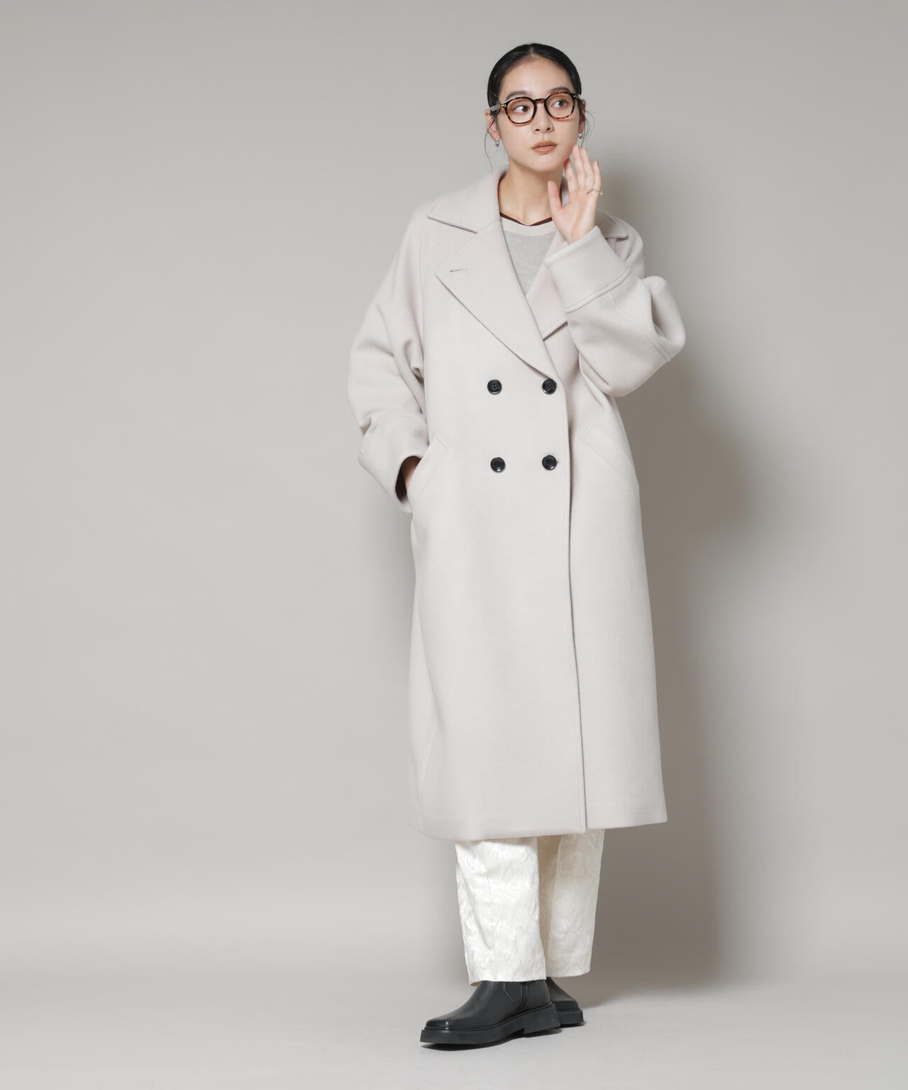 WooLoop コクーンダブルコート 6695211301