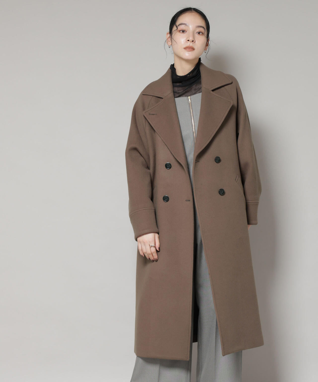 WooLoop コクーンダブルコート 6695211301