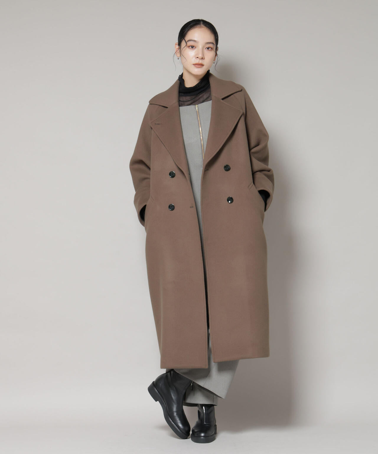 WooLoop コクーンダブルコート 6695211301