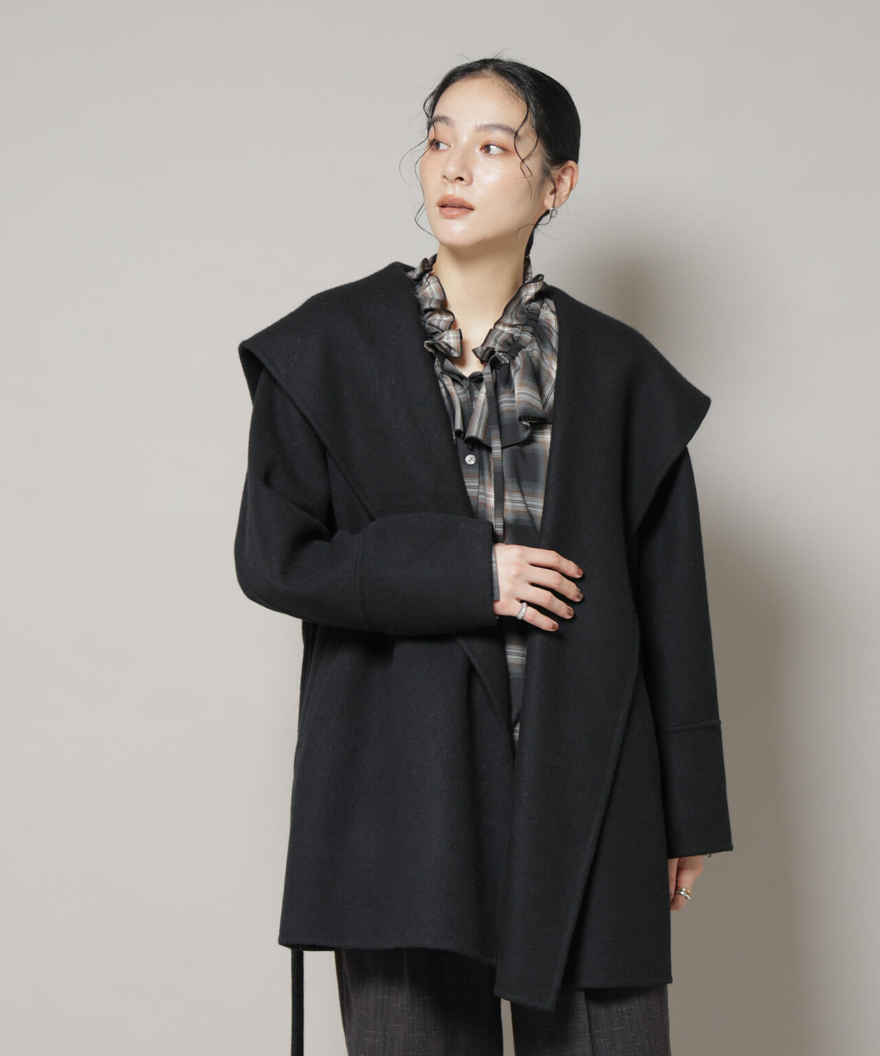 （美品）robedechambre ポリエステルPコート 美品）robedechambre ポリエステルPコート